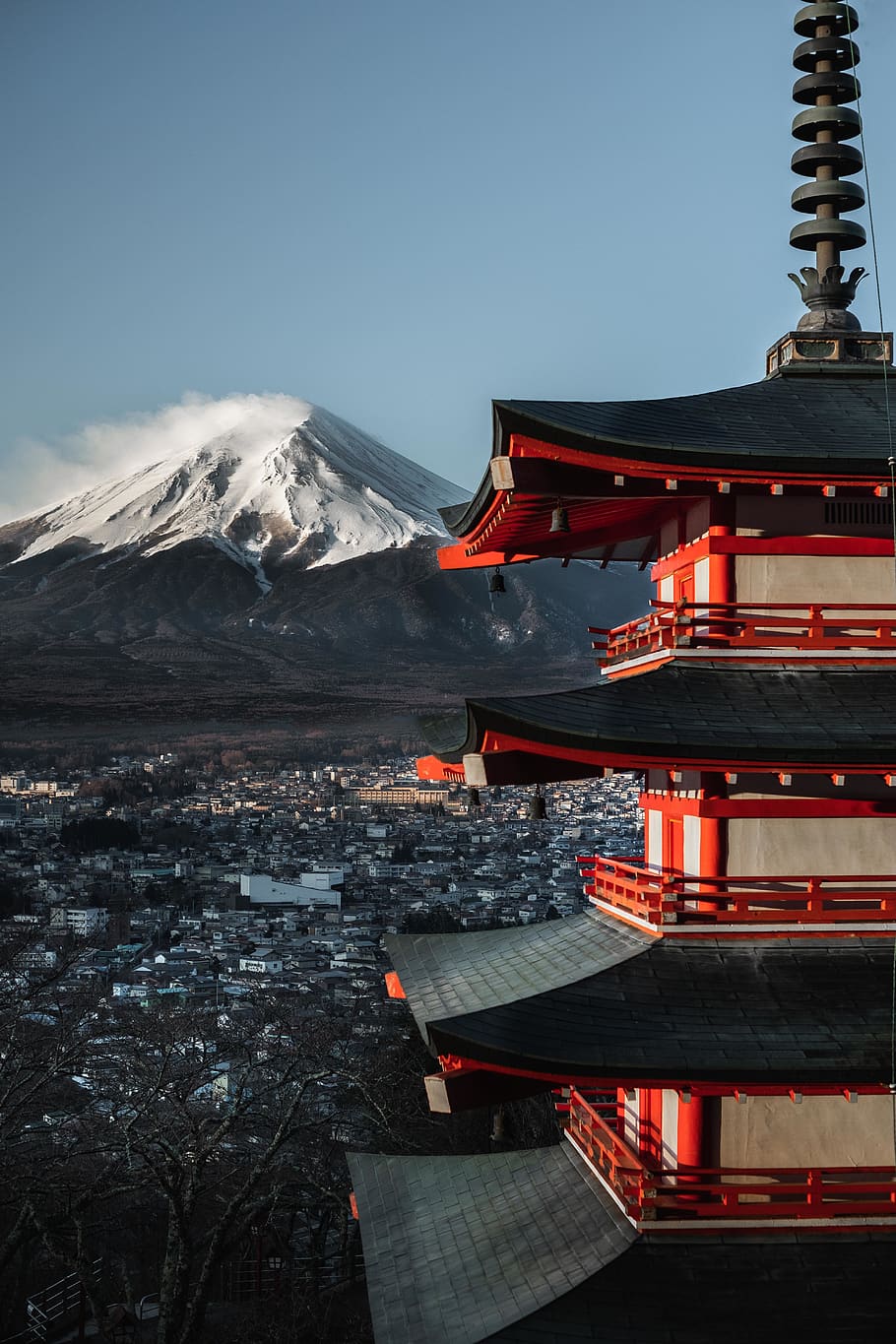 Online Crop HD Wallpaper Mount Fuji Japan Architecture Built