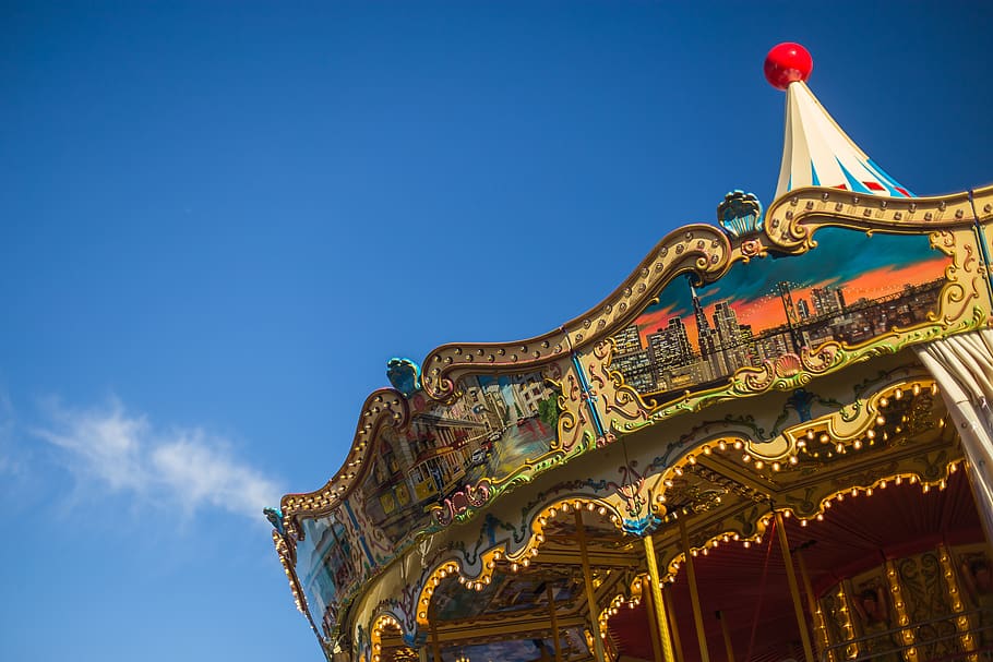 Hd Wallpaper San Francisco United States Theme Park Merry Go Round