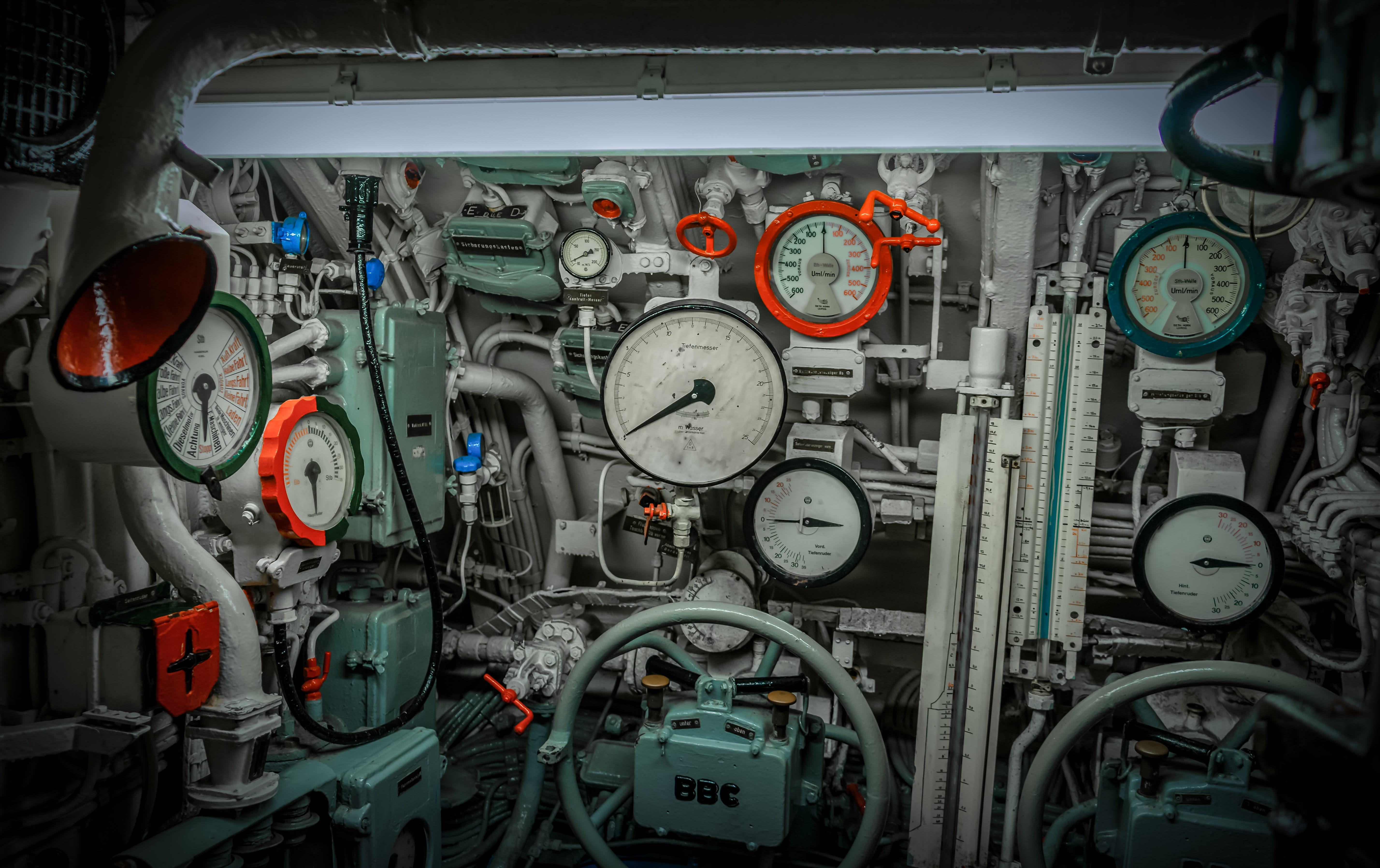 Free download | HD wallpaper: u boat, depth gauge, valves, measuring ...