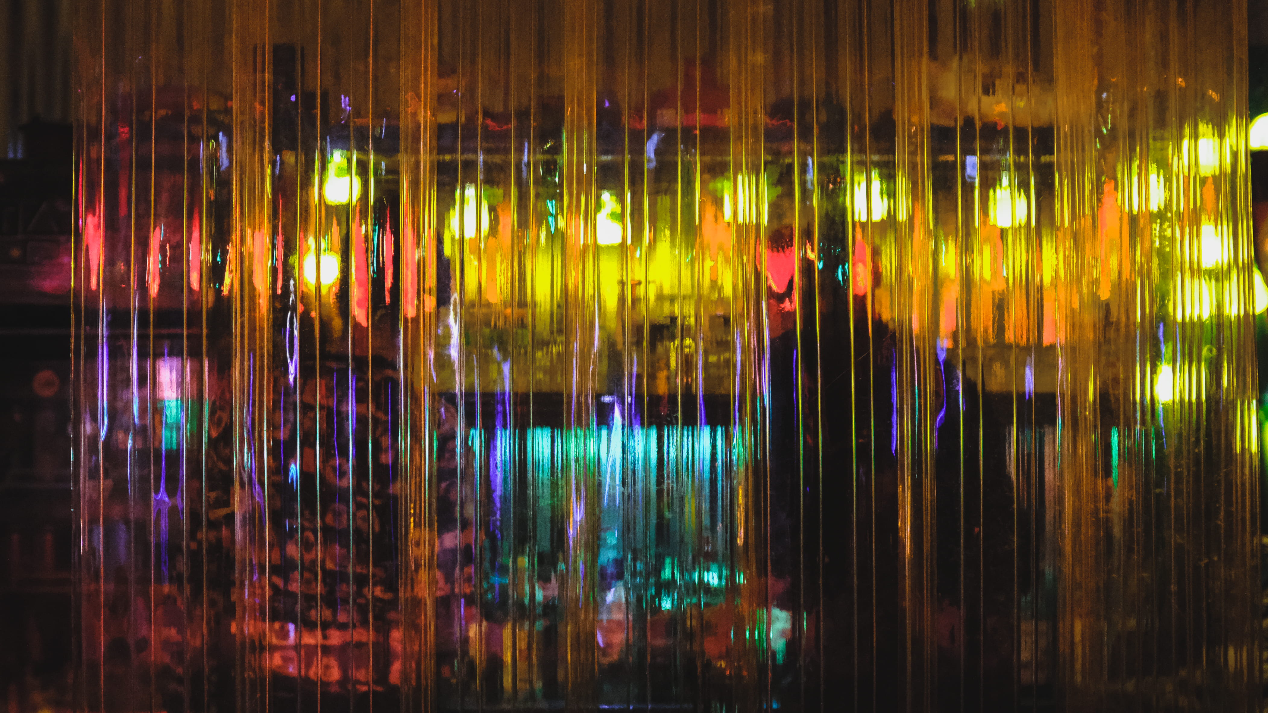 bar, Hong Kong, illuminated, multi colored, reflection, night