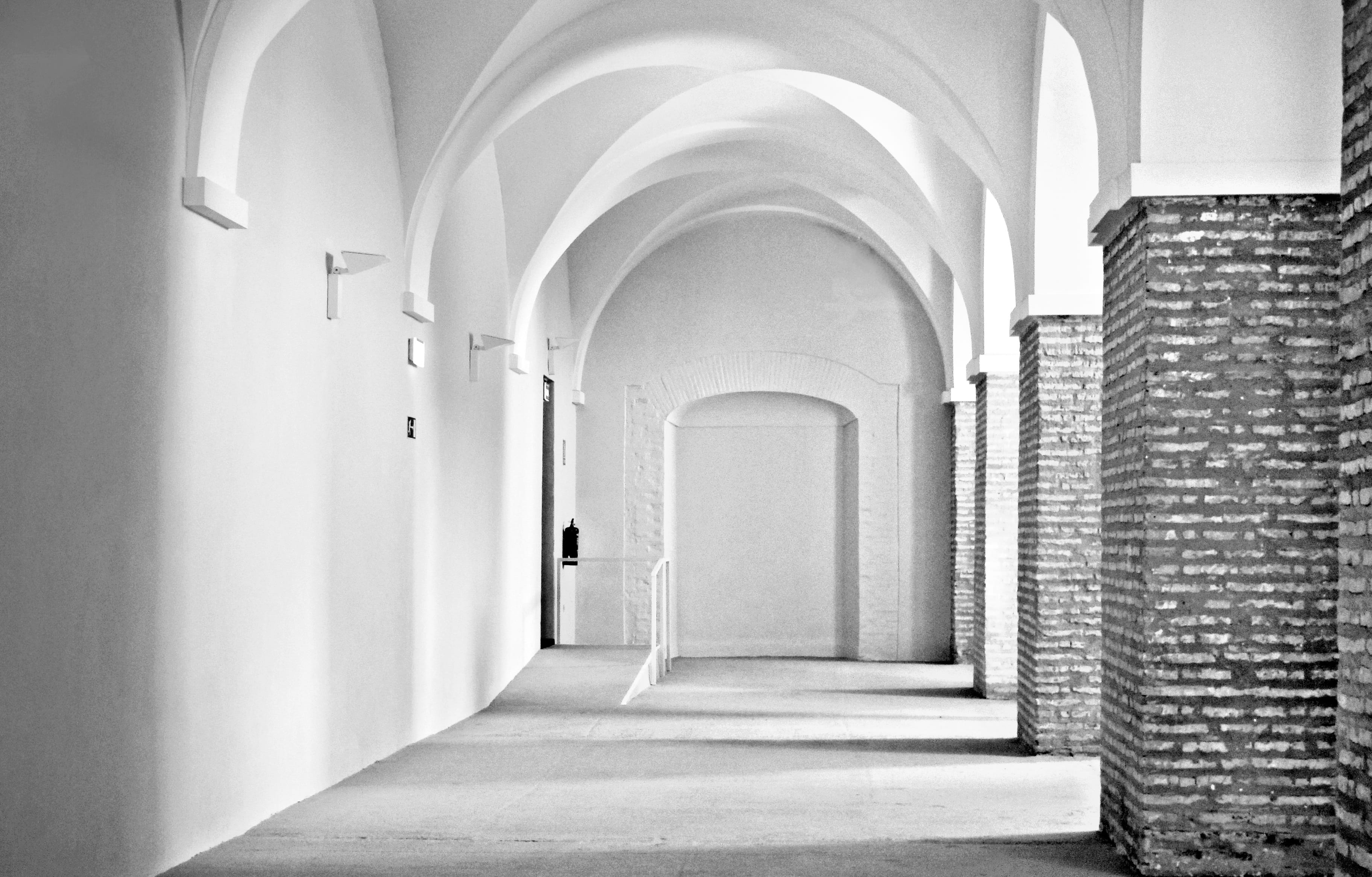 architecture, hall, inside, arcade, building, built structure