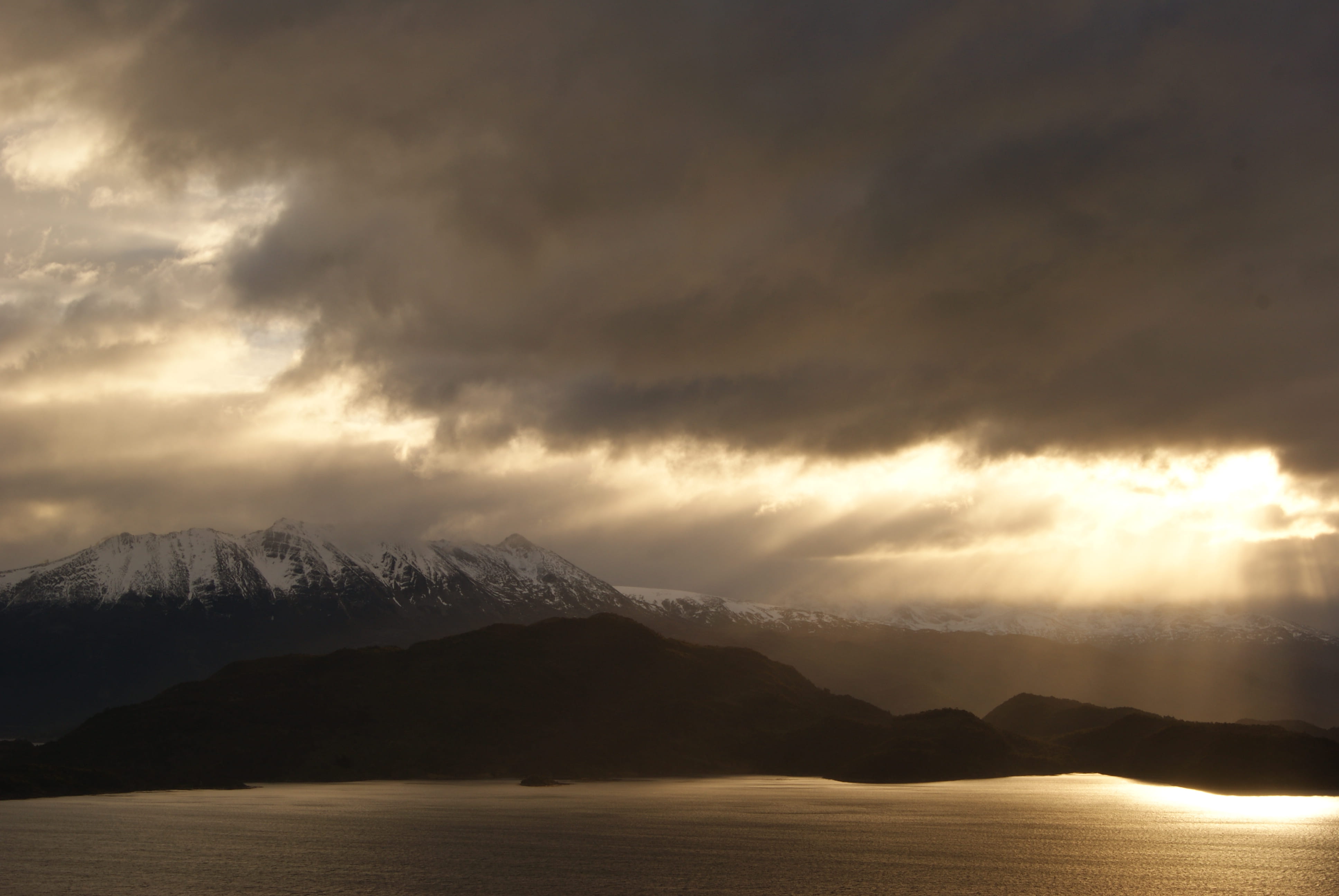 sky, dramatic view, landscape, mountain view, storm, light