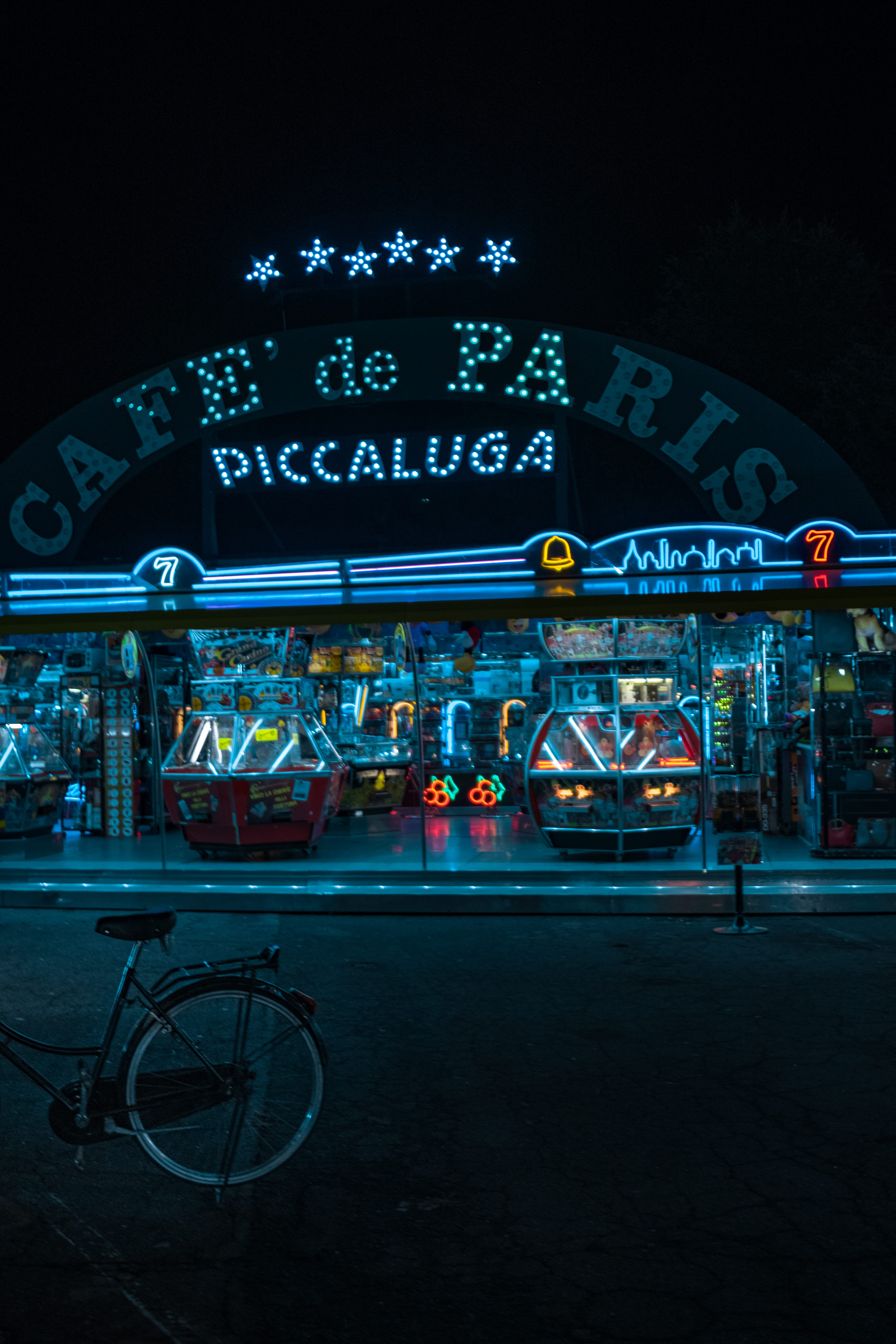 Cafe de Paris Piccaluga store, dark, alternative, background