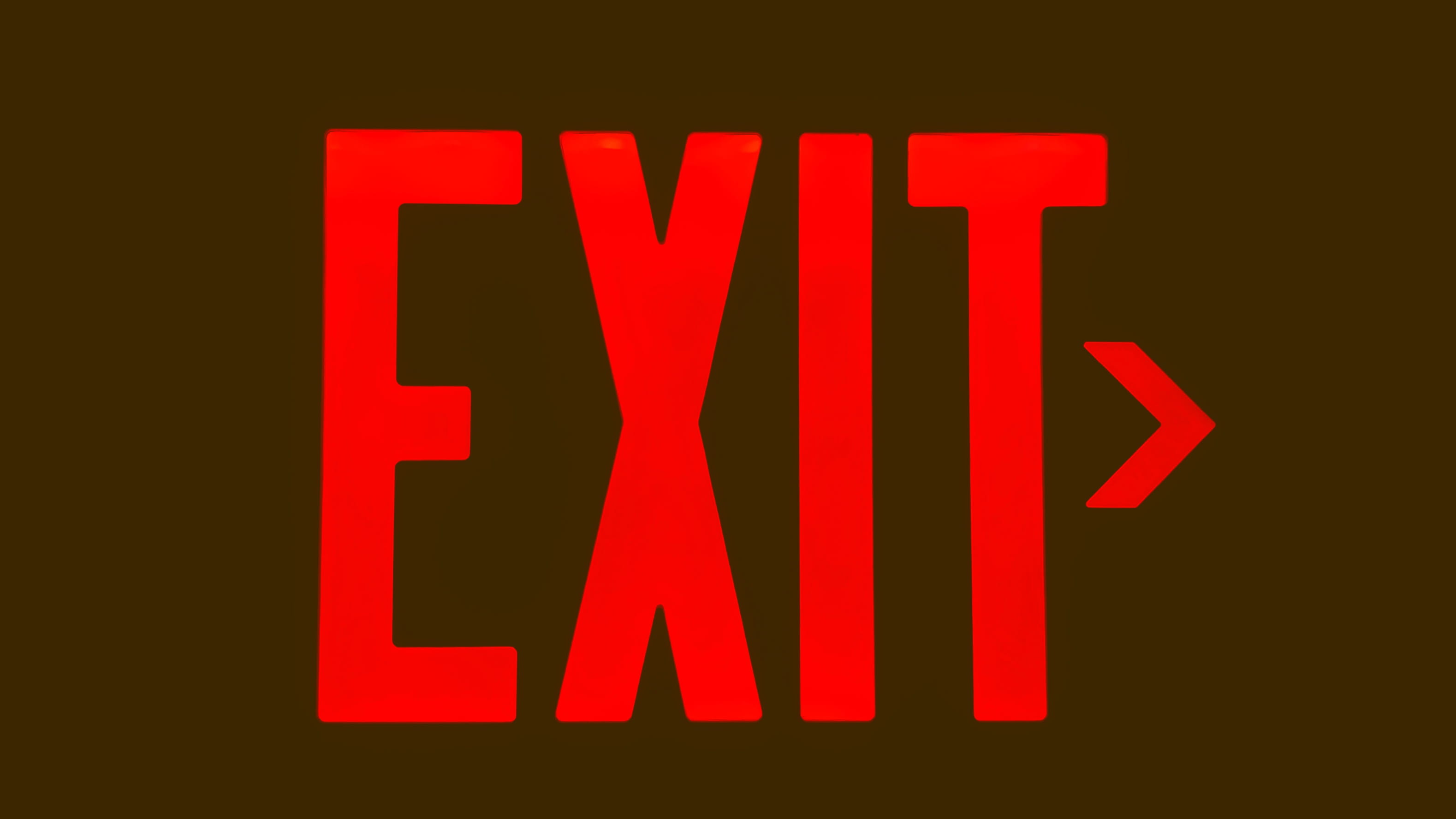 exit sign illustration, communication, arrow symbol, illuminated