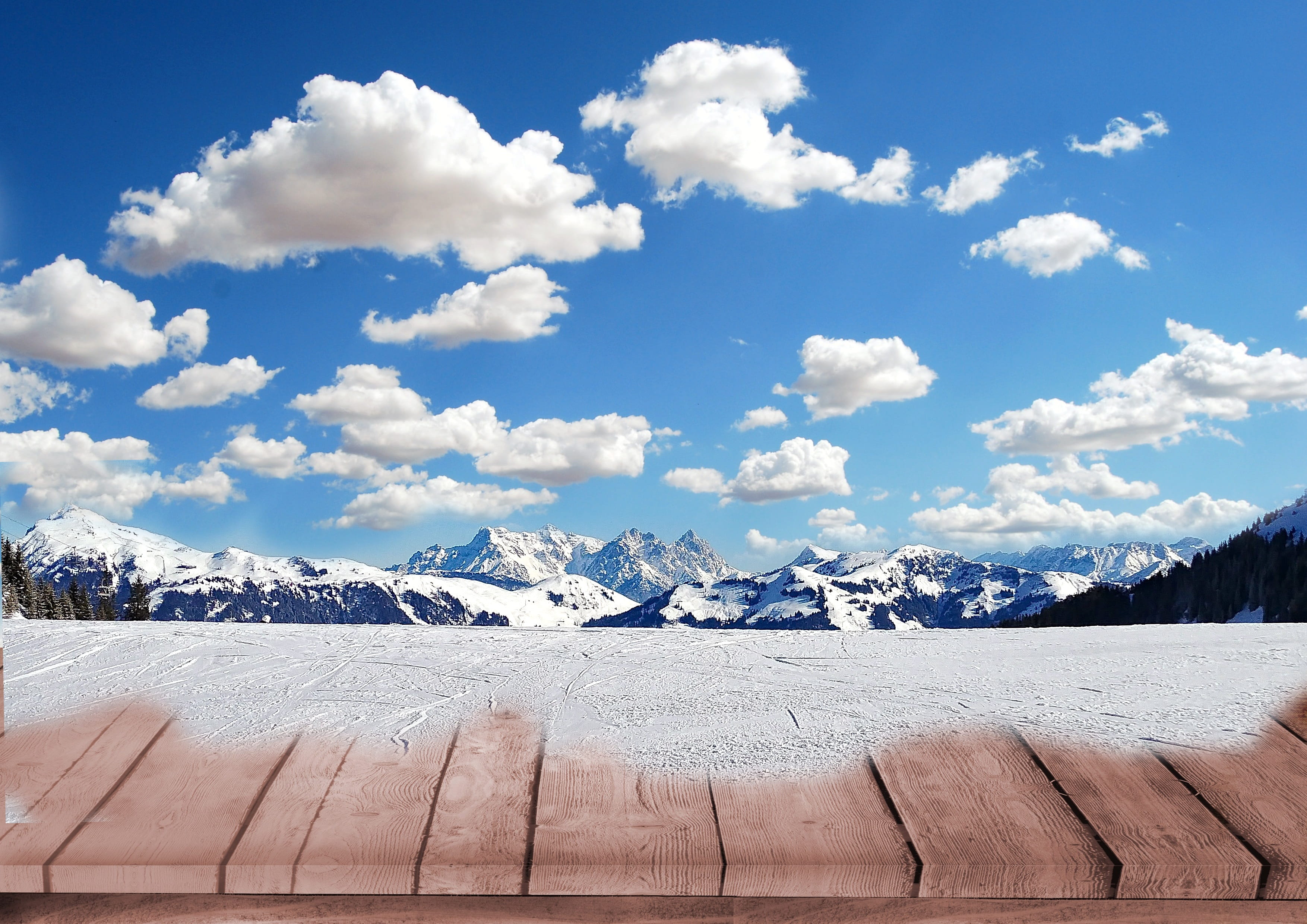 clouds, mountains, snow, background, landscape, nature, alpine