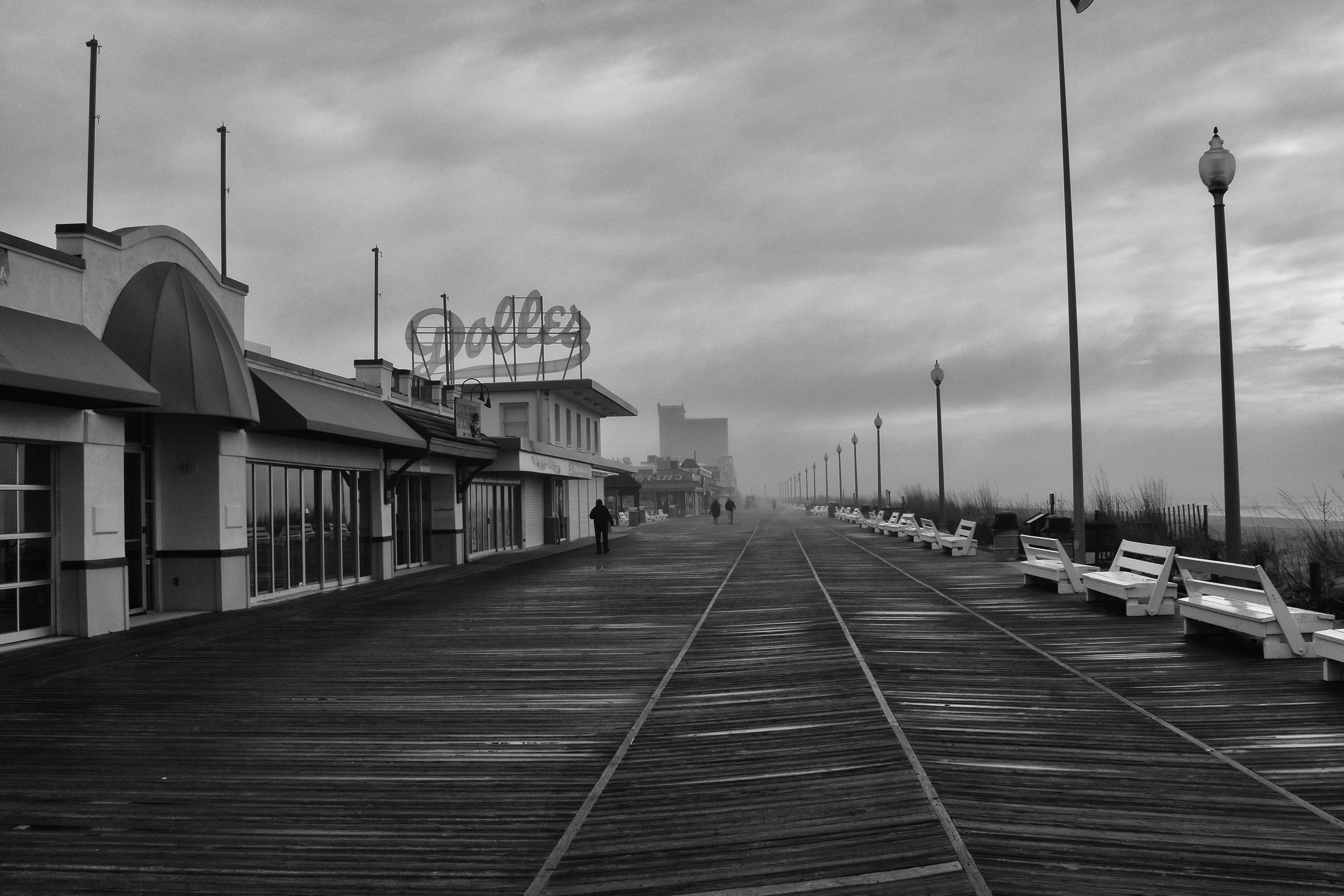 clouds, boardwalk, pier, sky, lonely, architecture, direction