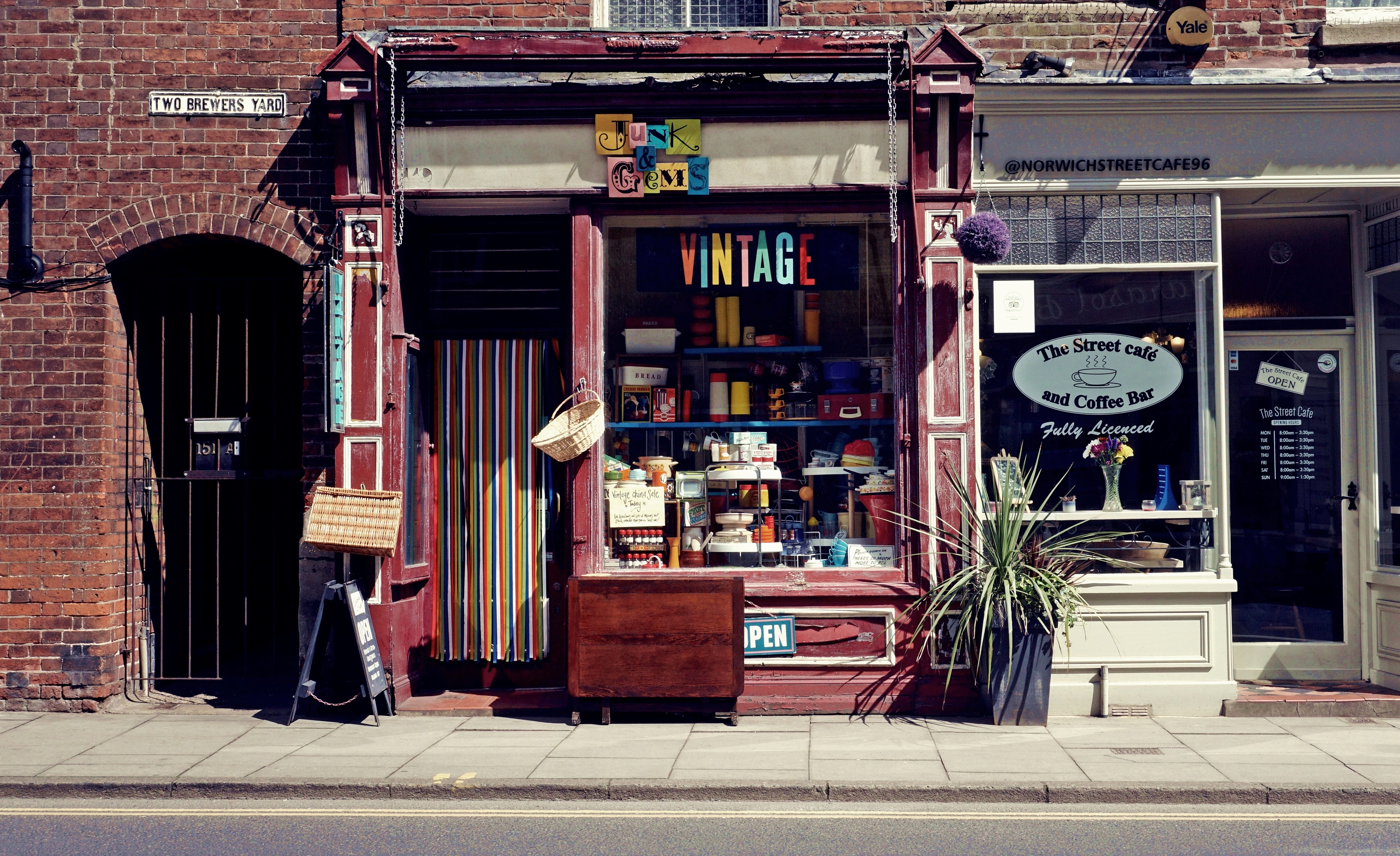 Store With Different Goods on Display, architecture, bar cafe