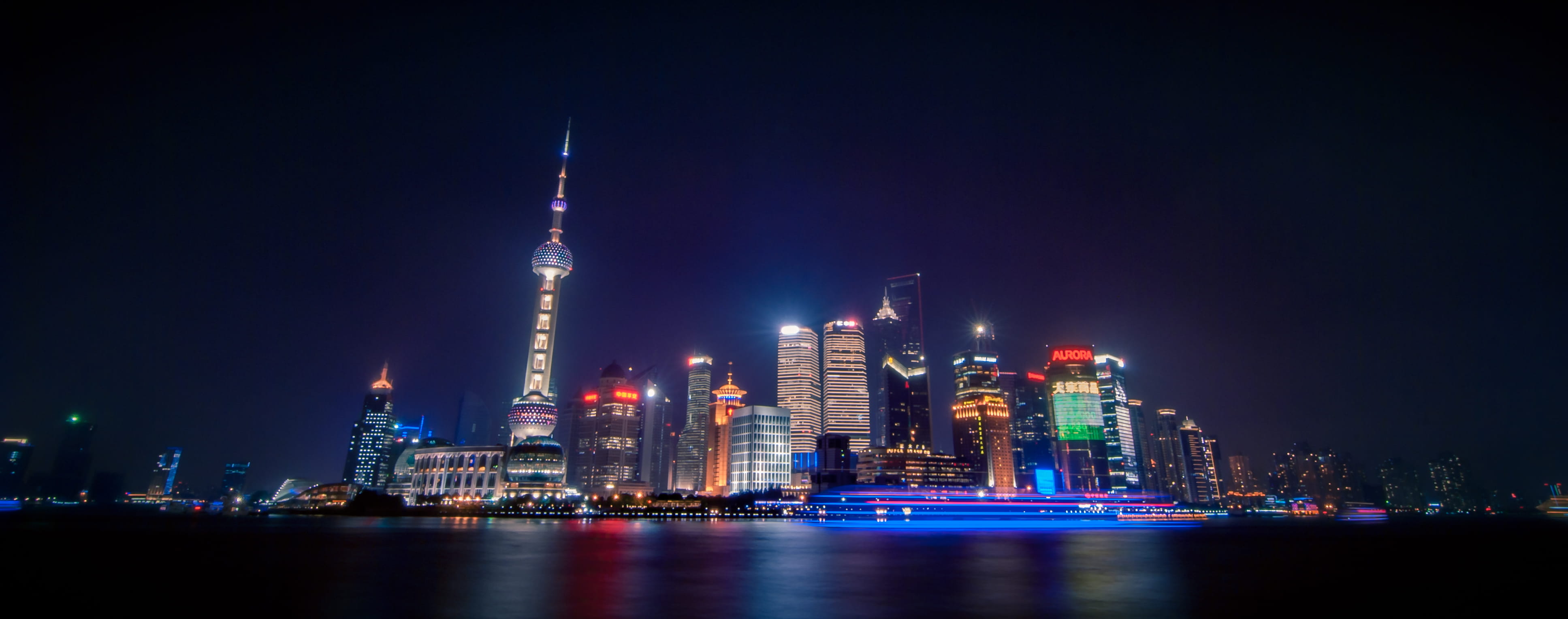 china, the bund, skyscraper, skyline, landspace, shanghai, night