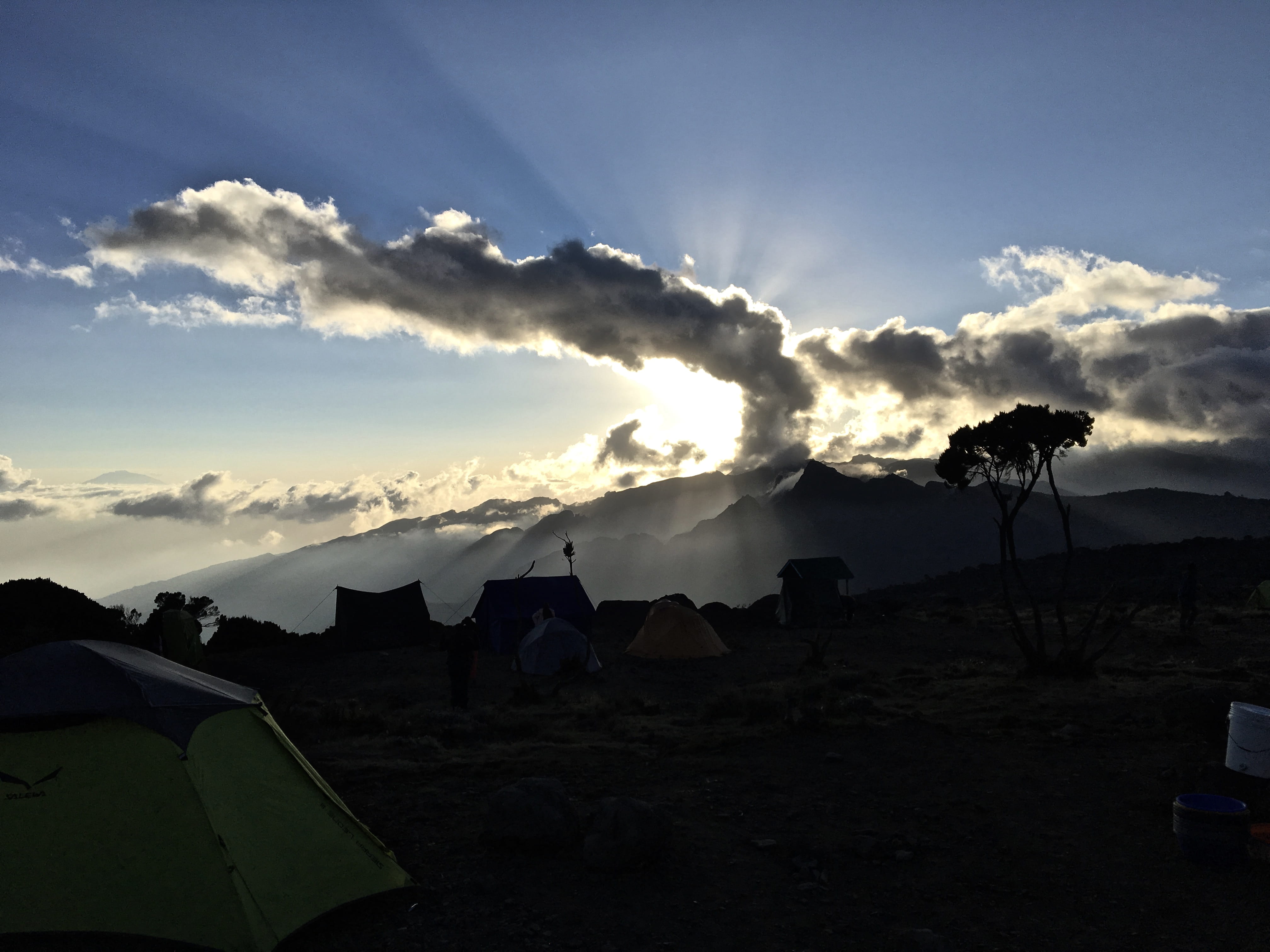 tanzania, mount kilimanjaro, sun, tent, mountain, outdoors