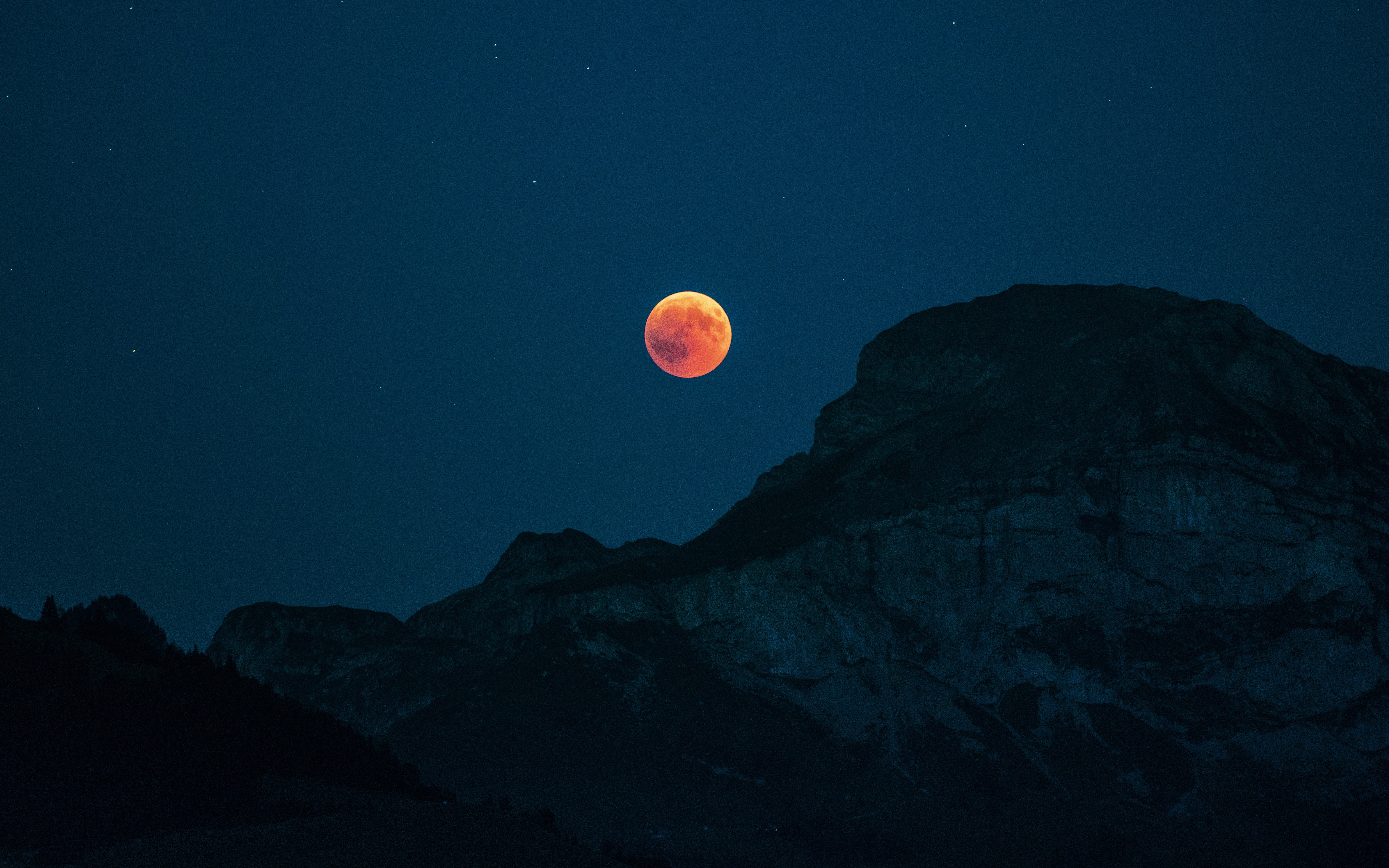 moon, blood moon, lunar eclipse, night, moonlight, moonrise