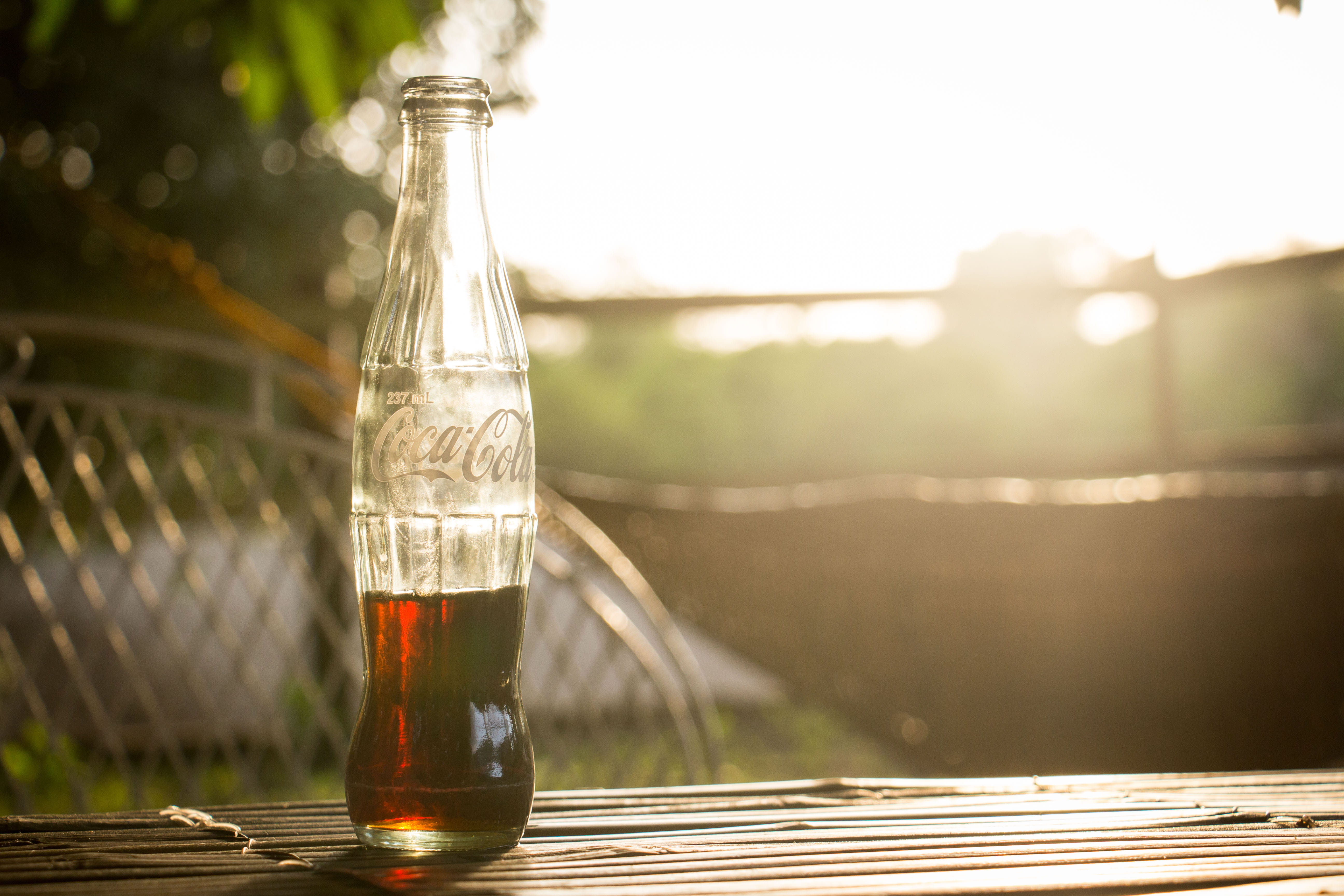 Refreshing Coca Cola, beverage, bottle, coke, outdoor, soda, sun