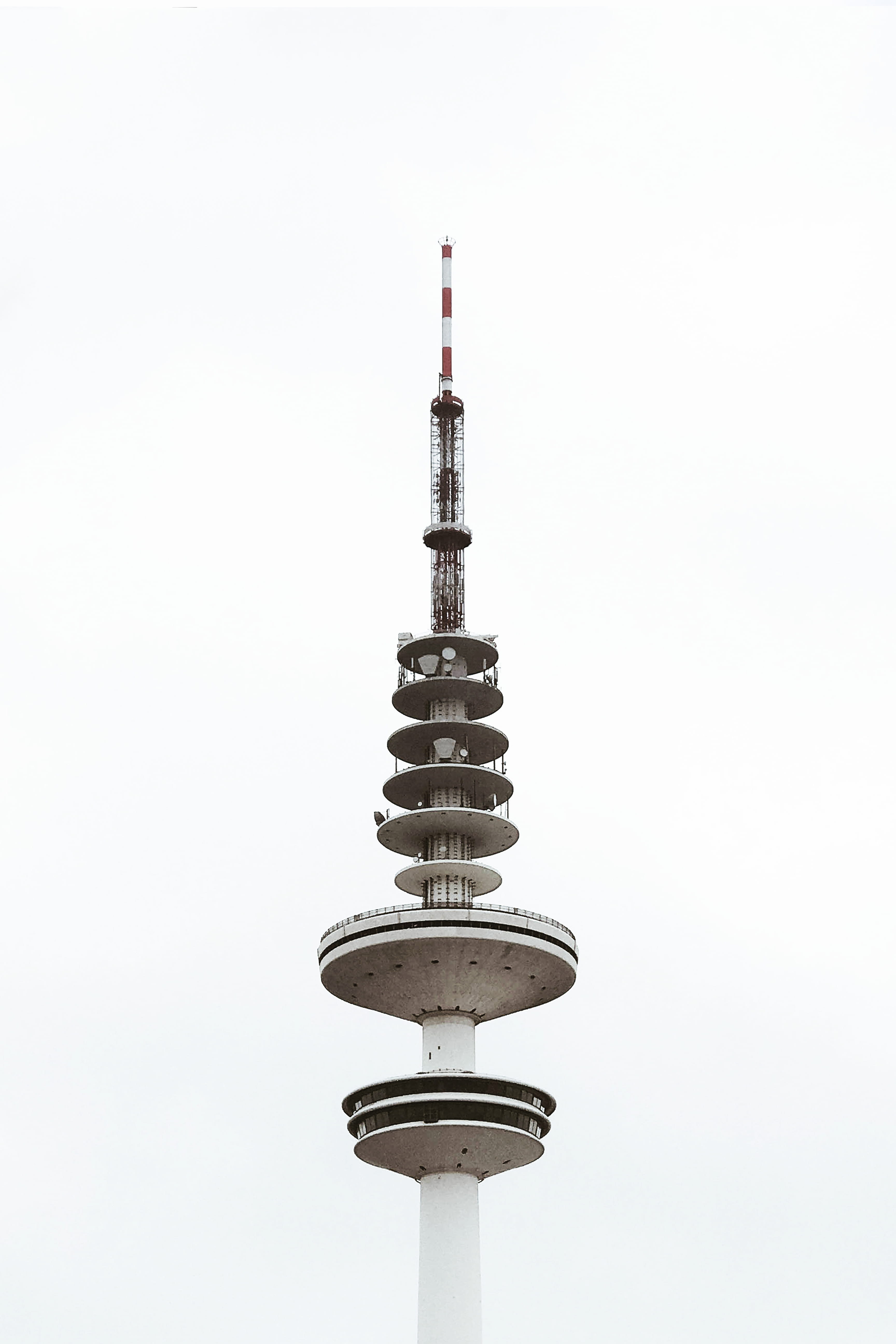White Tower Under White Sky, architecture, building, structure
