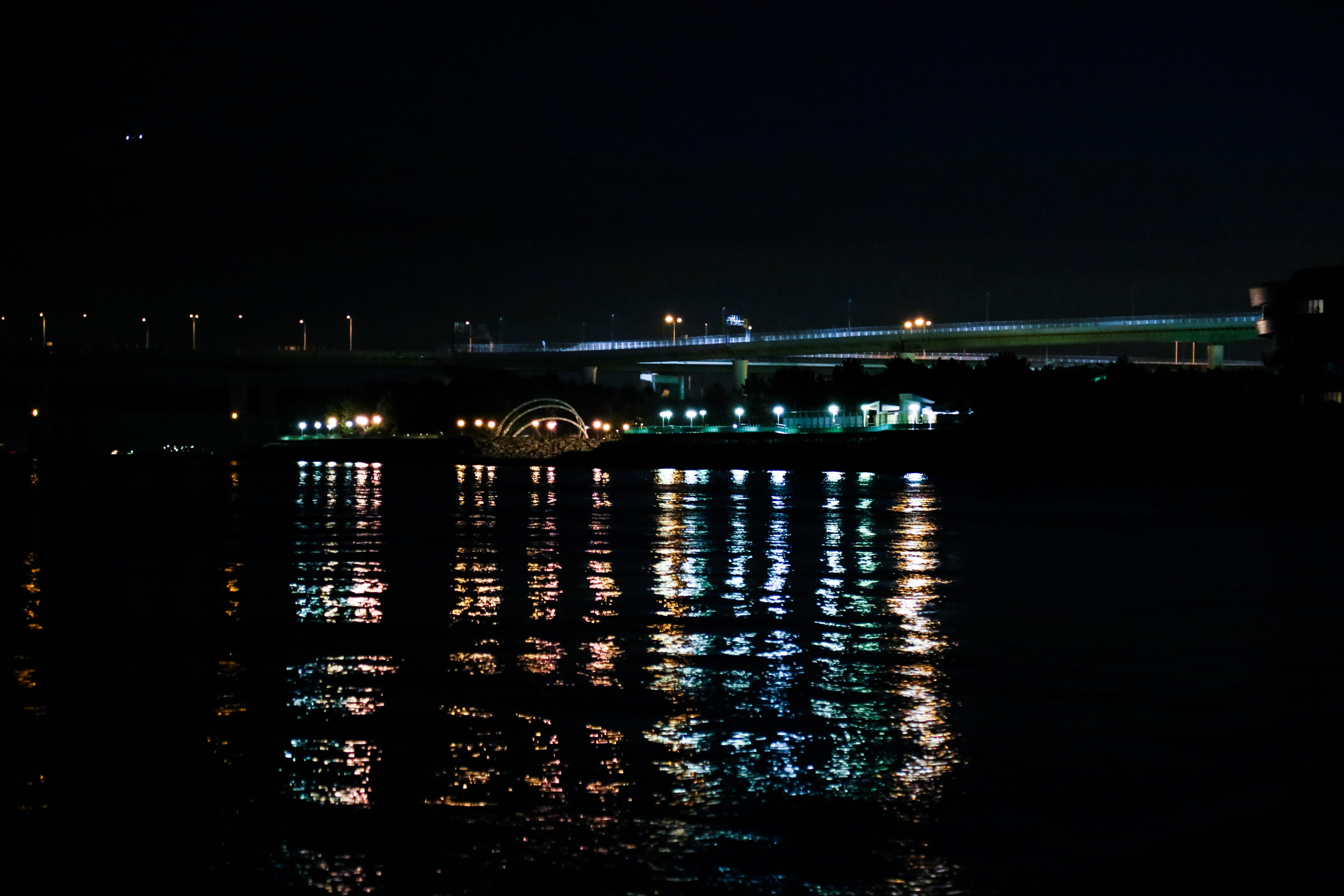 night, built structure, architecture, water, illuminated, reflection
