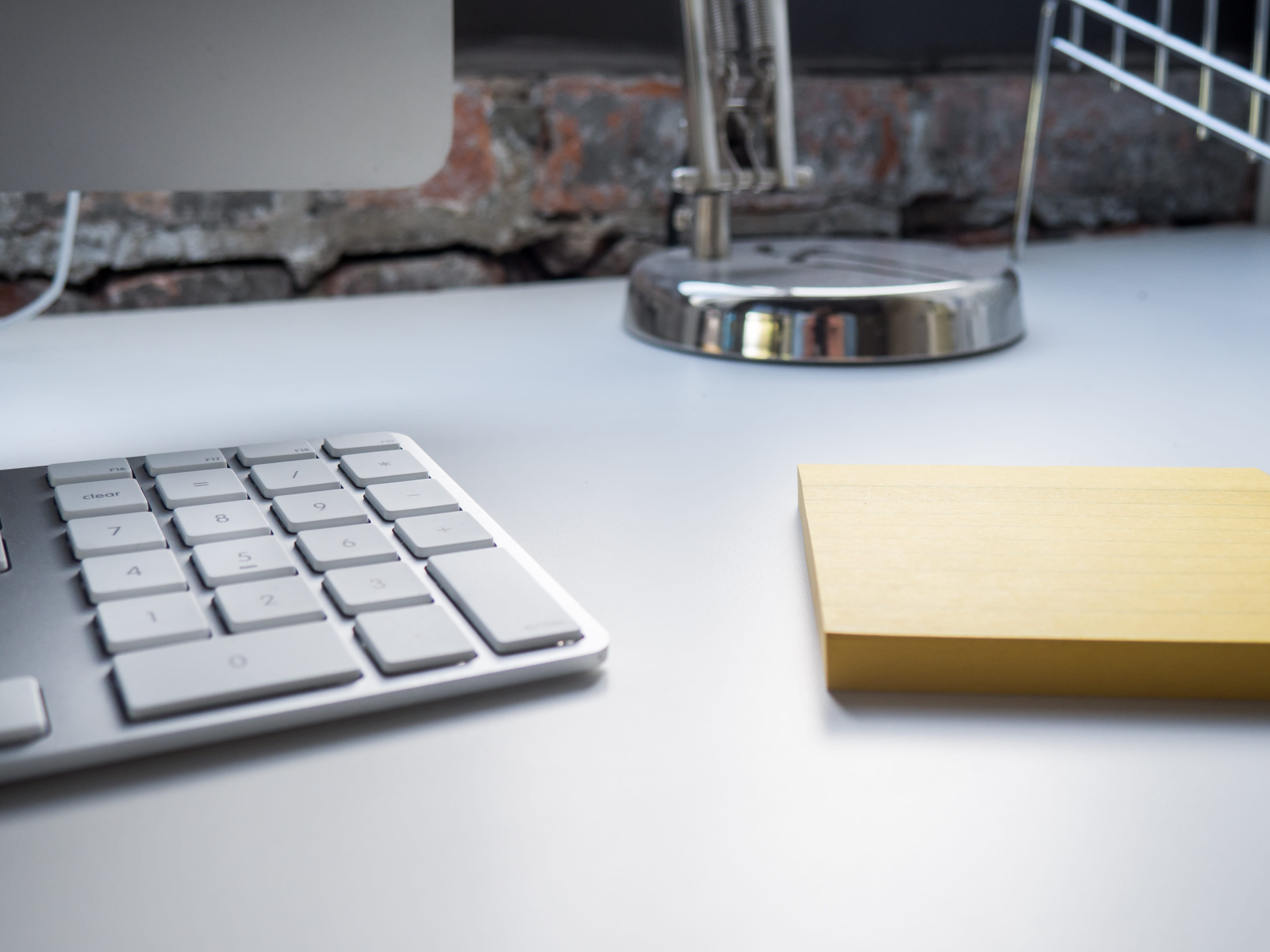 Office Desk with Keyboard and Notepad, Business, Objects, Technology