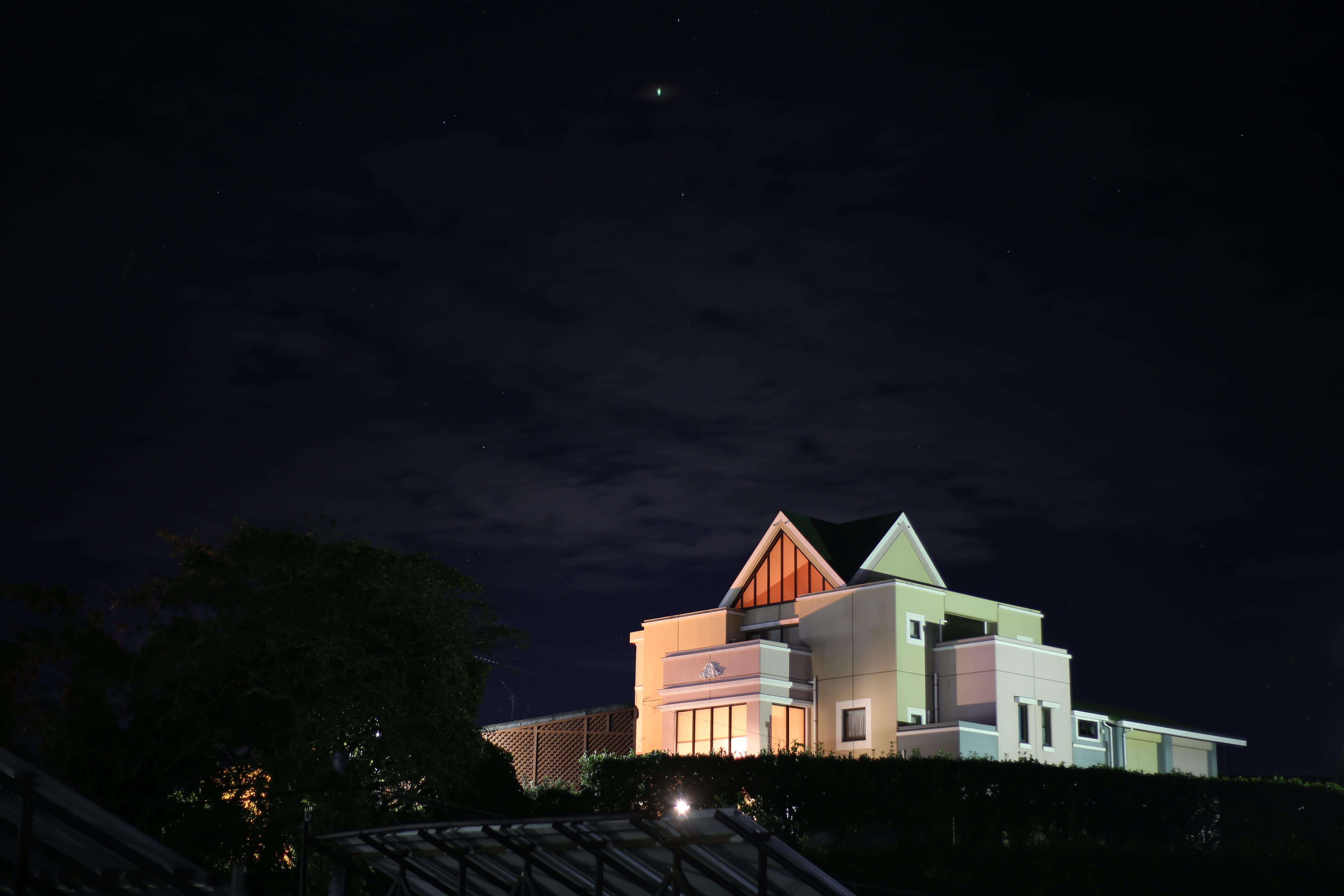 house, night, architecture, building exterior, built structure