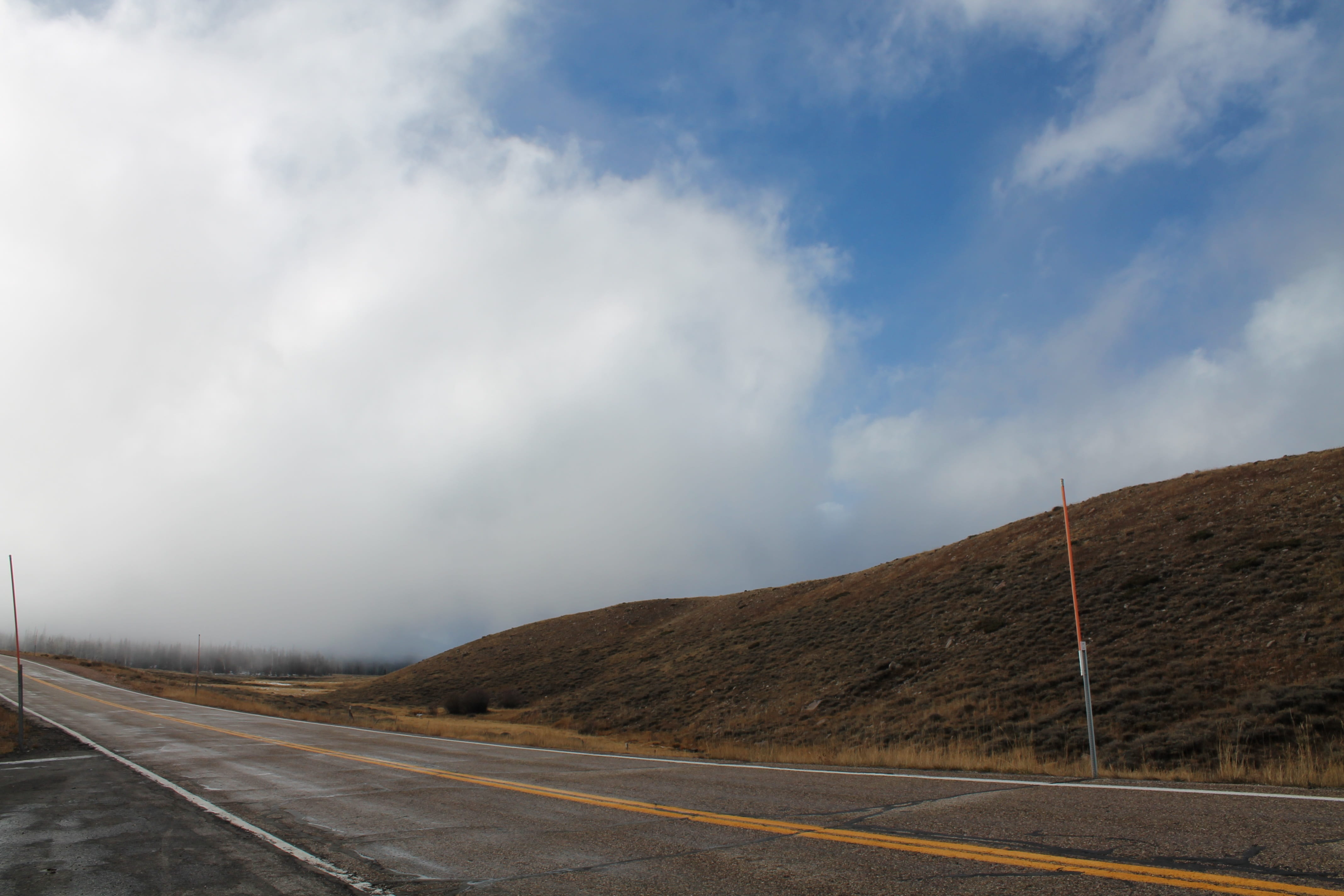 cloud, mountain, road, sky, cloud - sky, transportation, sign