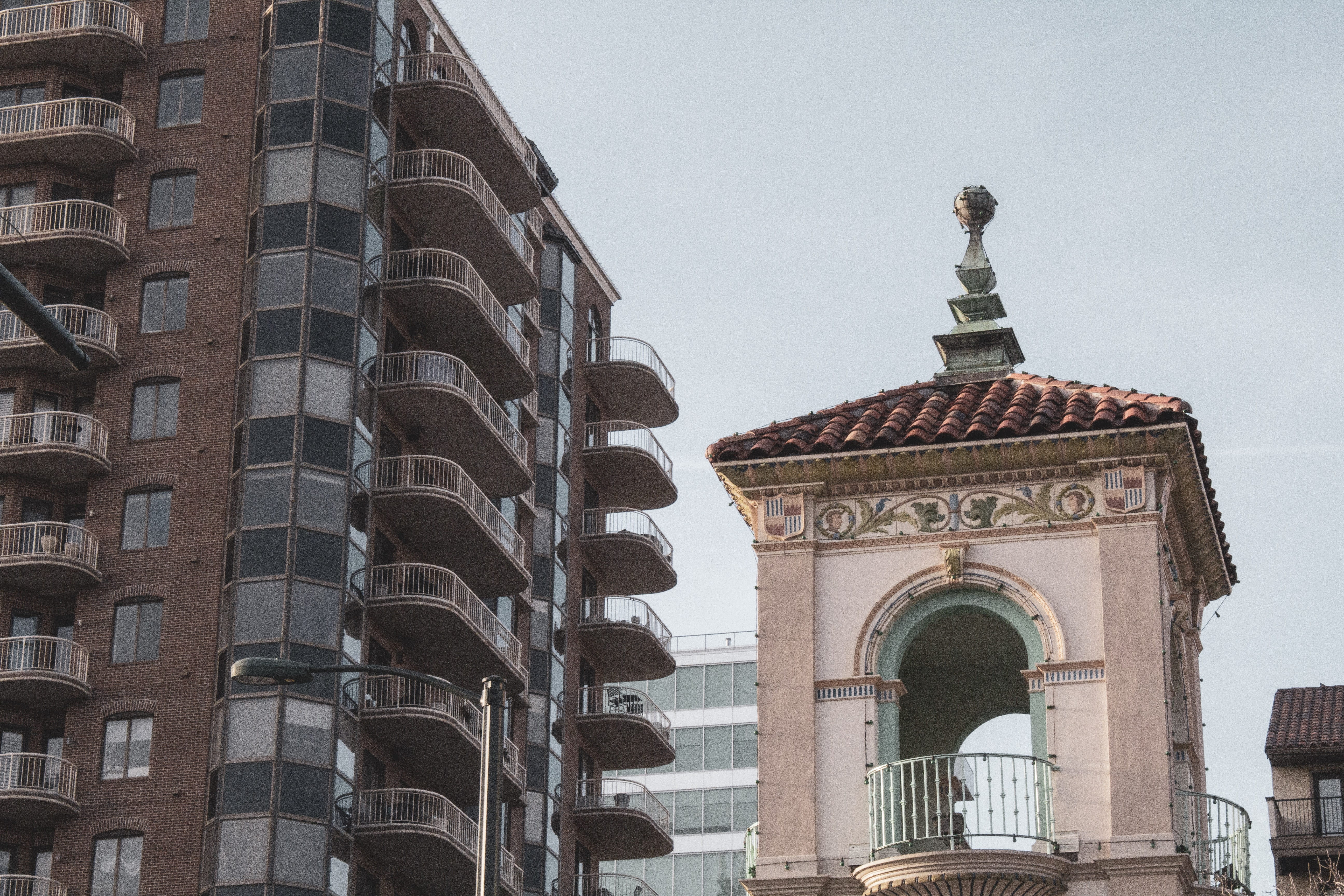 pink concrete building, architecture, built structure, building exterior