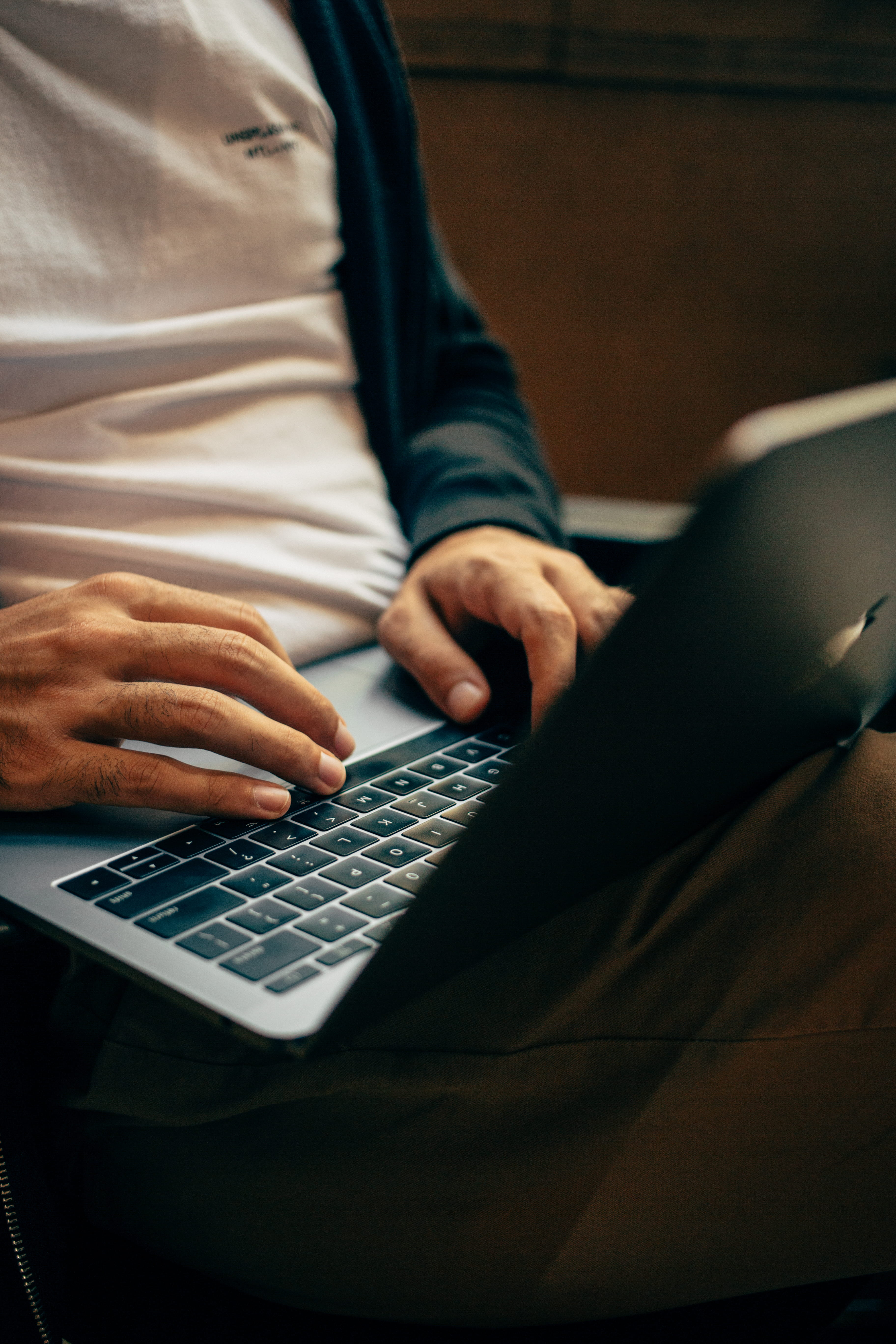 person using MacBok, technology, wireless technology, computer
