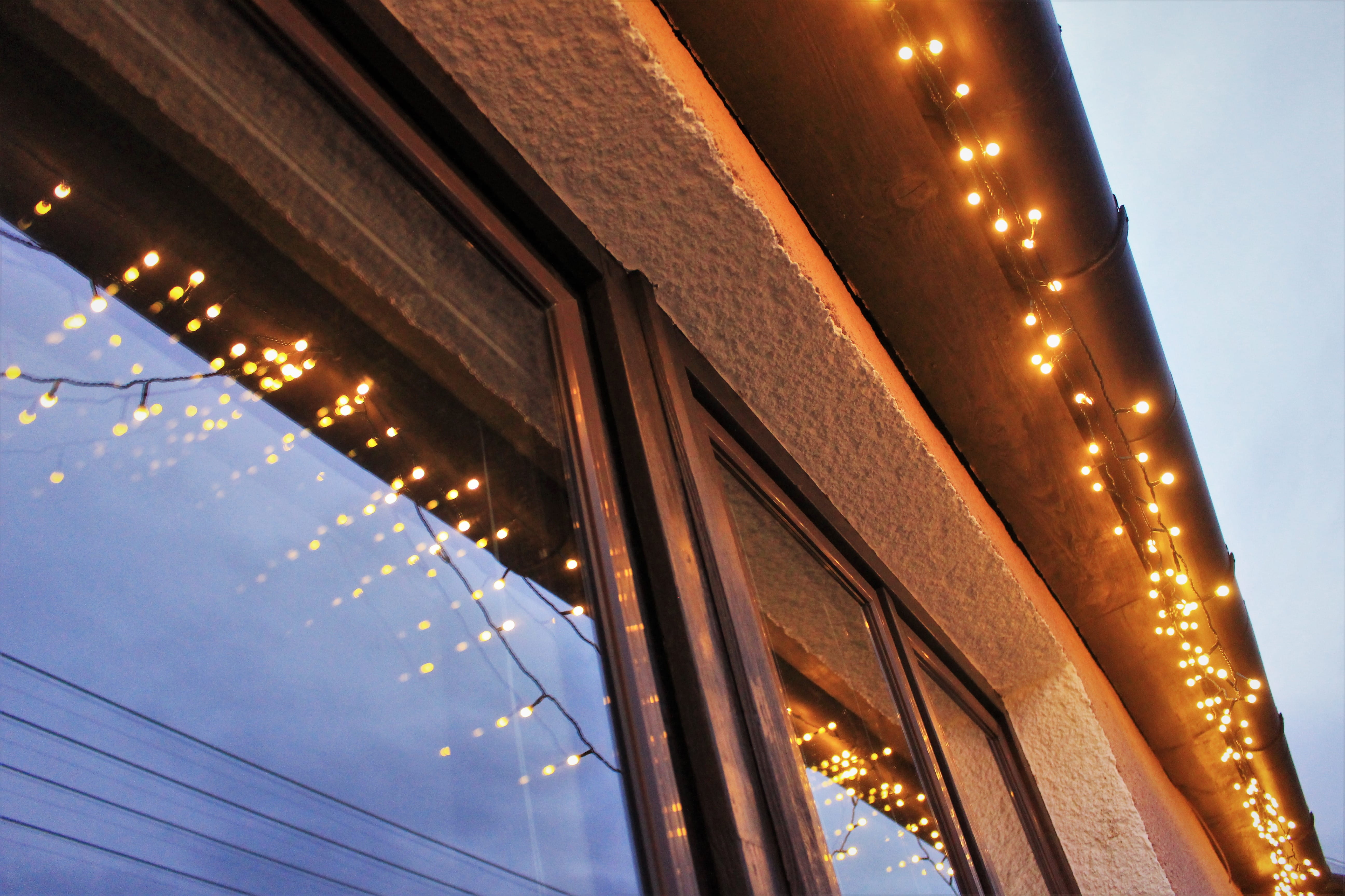 christmas, lights, window, low angle view, illuminated, lighting equipment