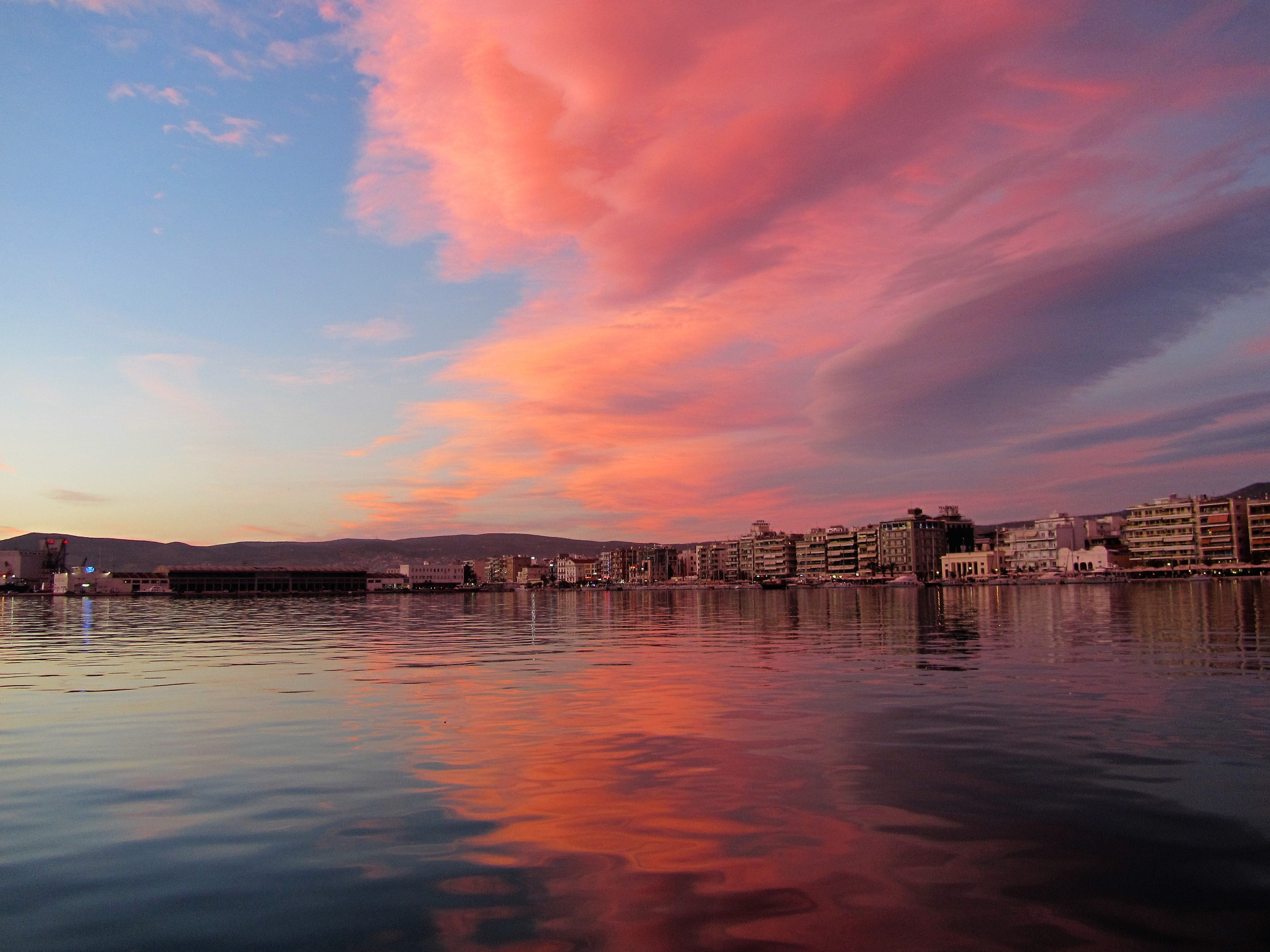 sunset, water, sky, architecture, cloud - sky, built structure