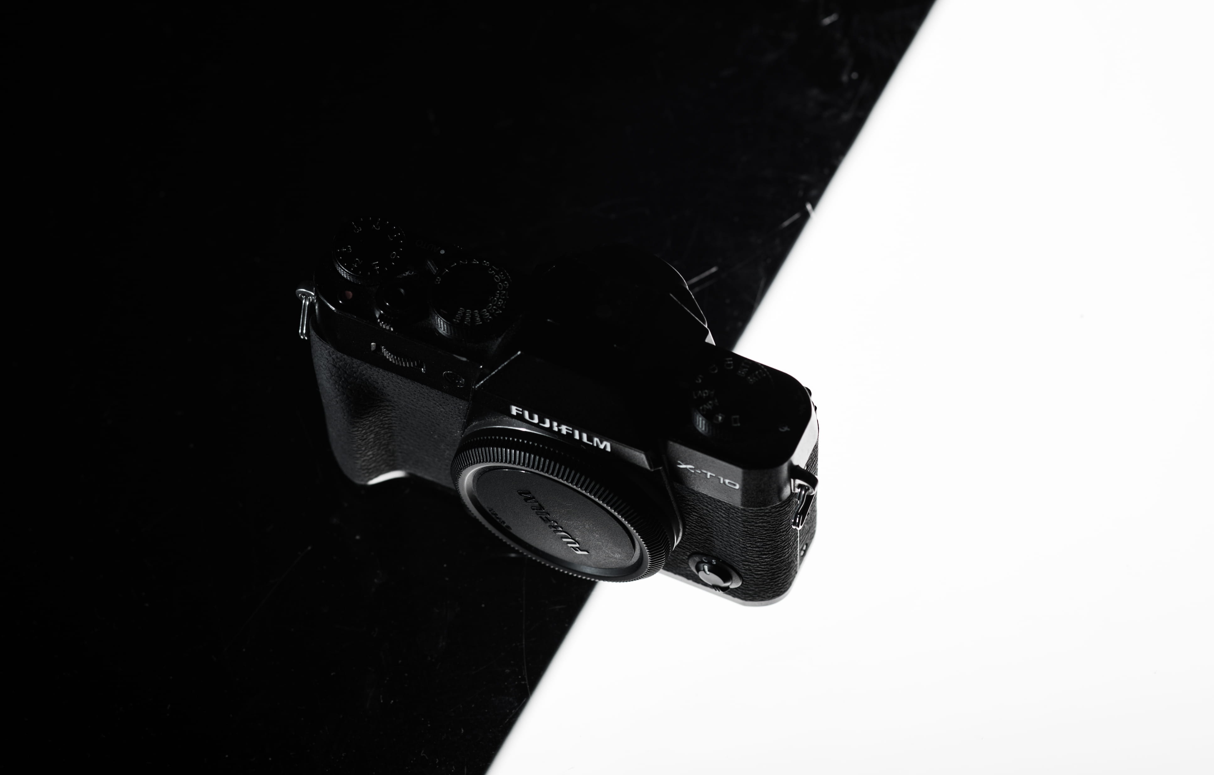 black Fujifilm camera, electronics, digital camera, video camera