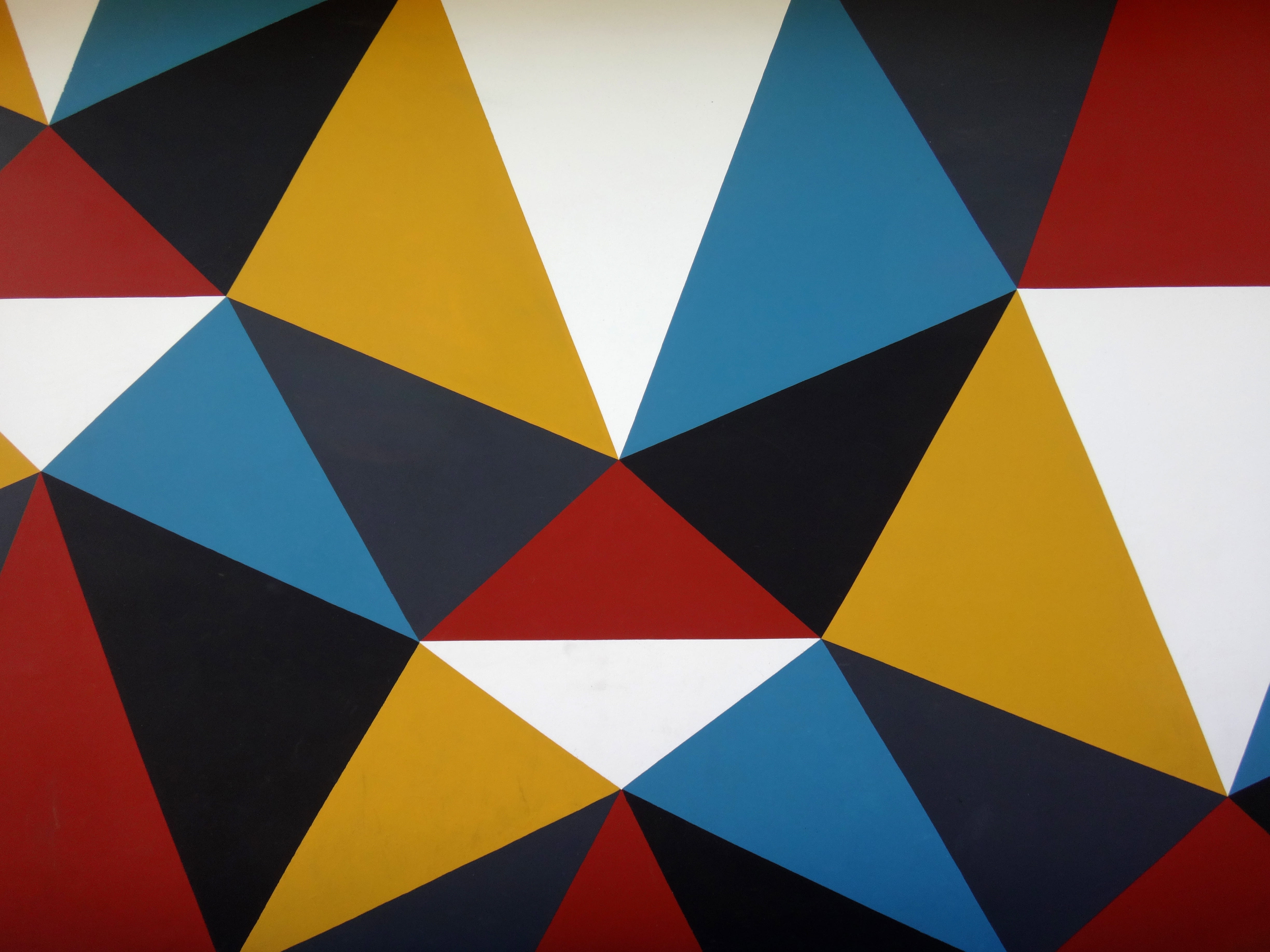 multicolored wallpaper, pattern, graphics, art, triangle, geometric