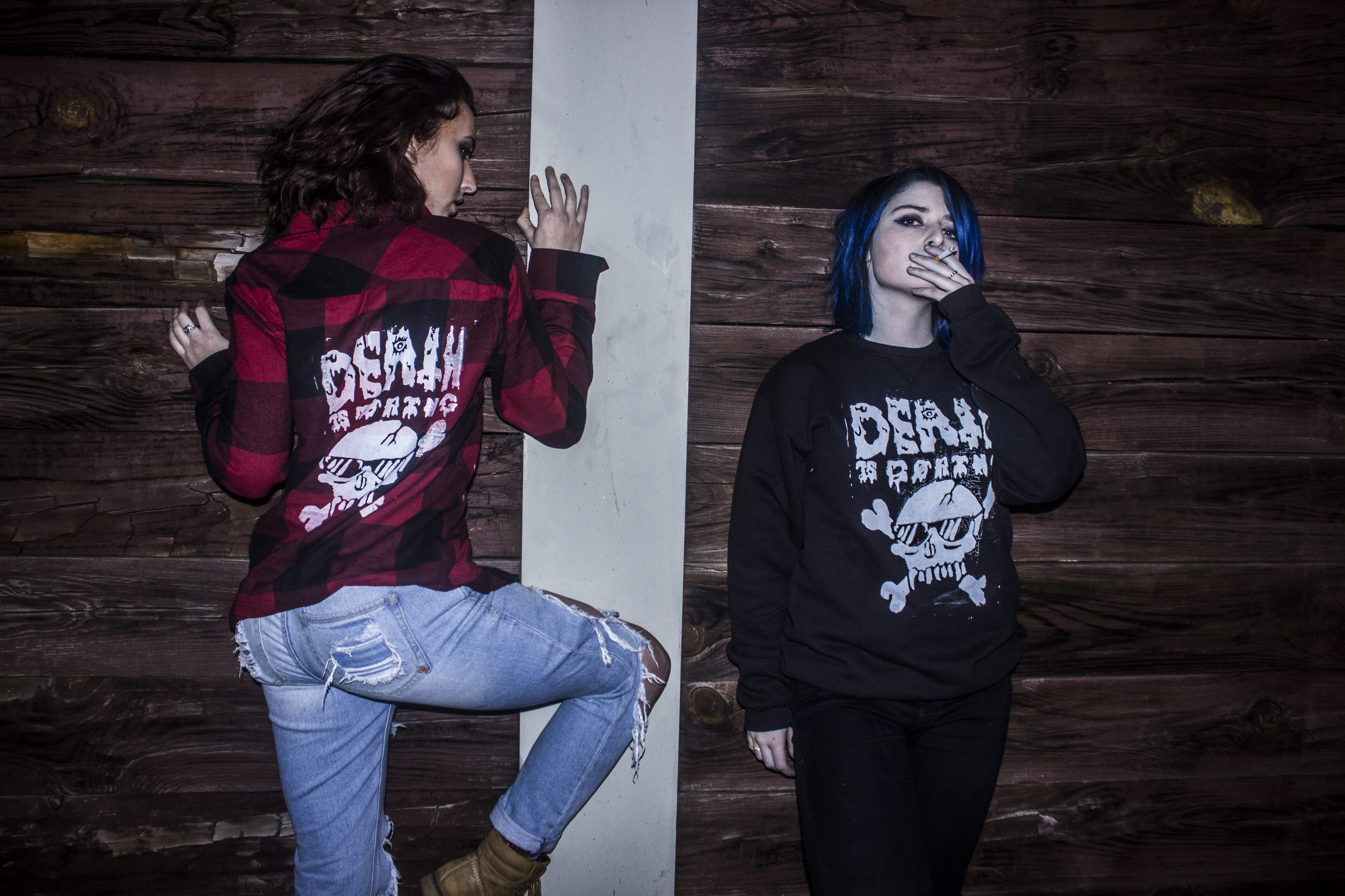 grunge, smoke, emo, skulls, death, flannel, edgy, two people