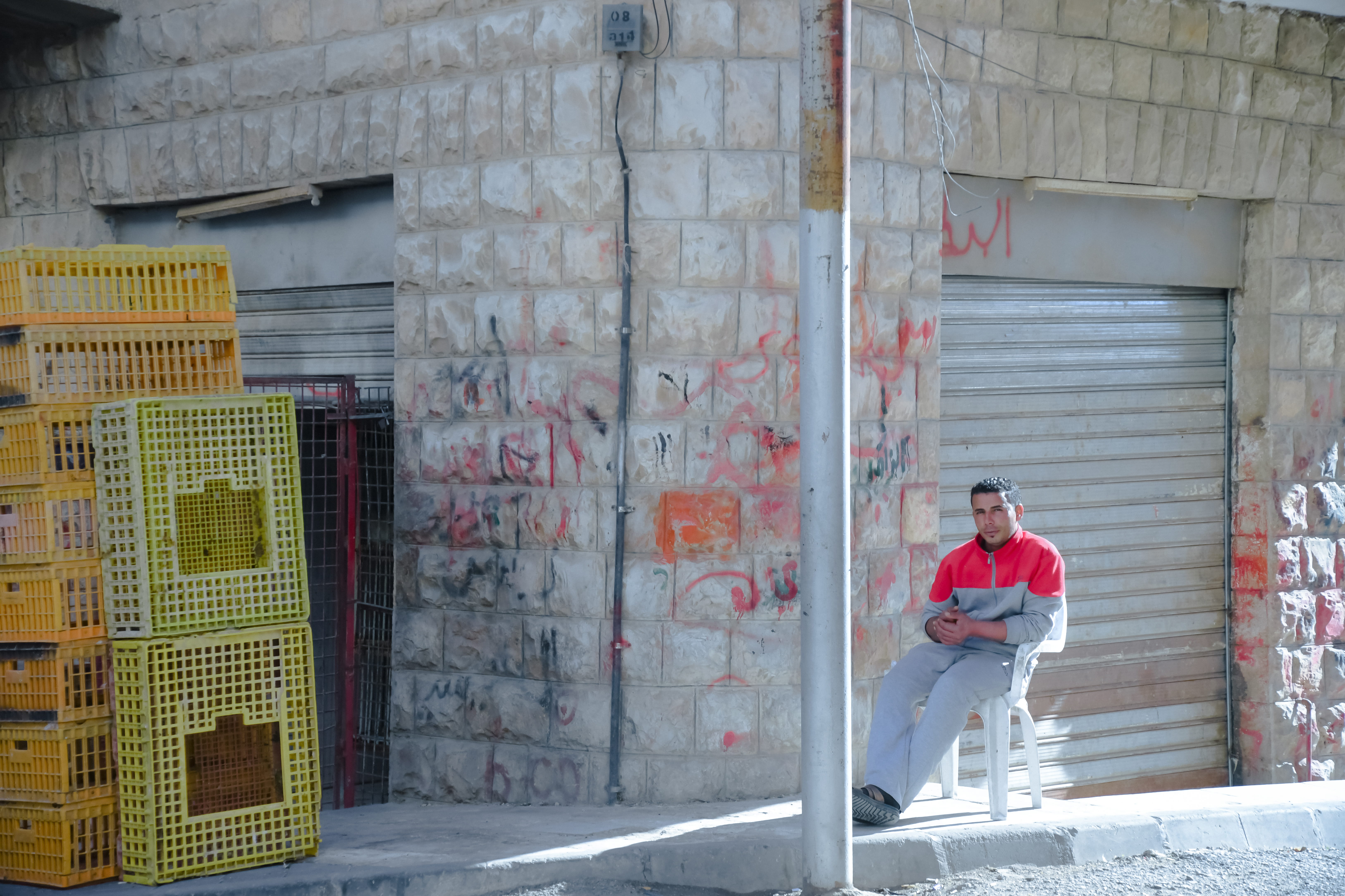 Sitting, architecture, one person, full length, built structure
