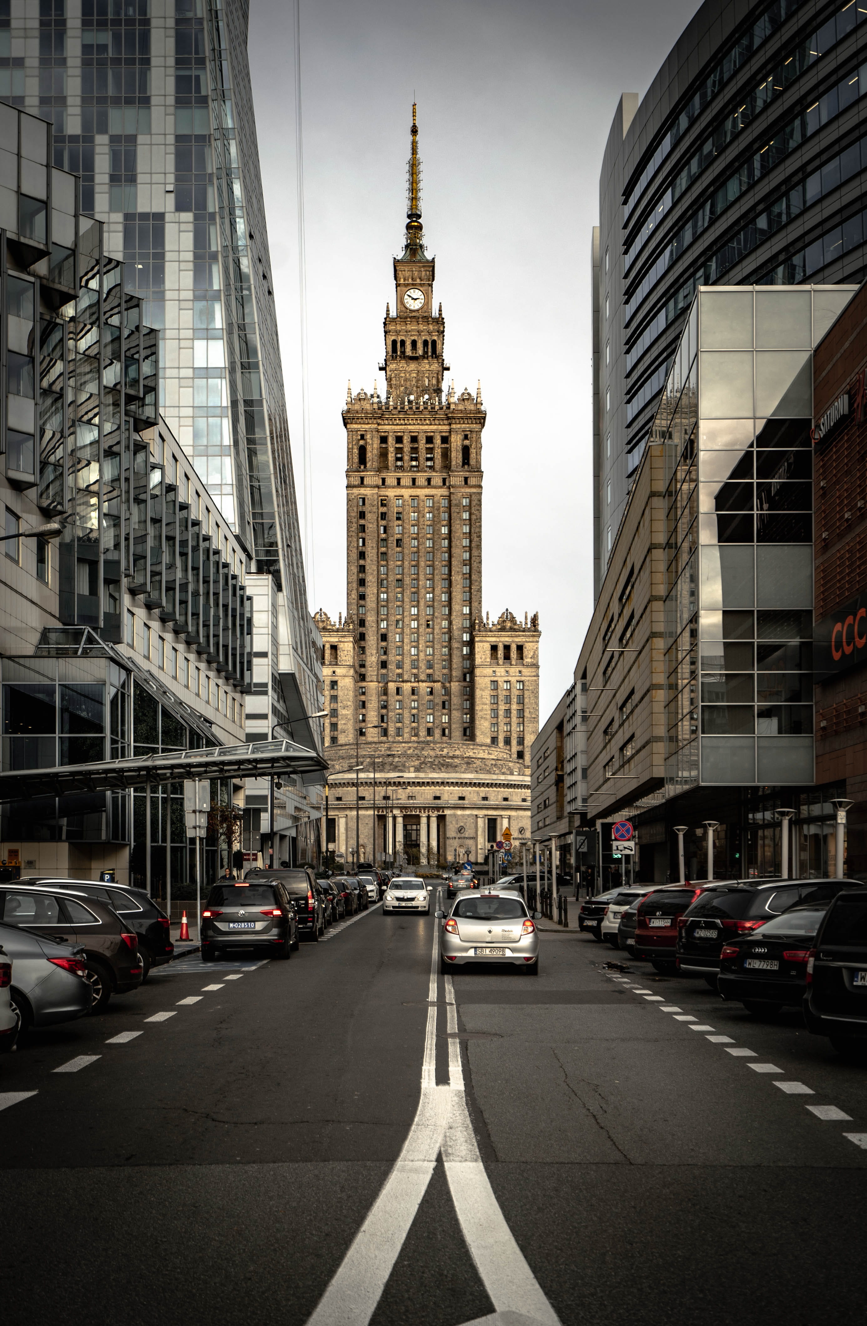 Palace of Culture and Science Building in Warsaw, Poland, architecture