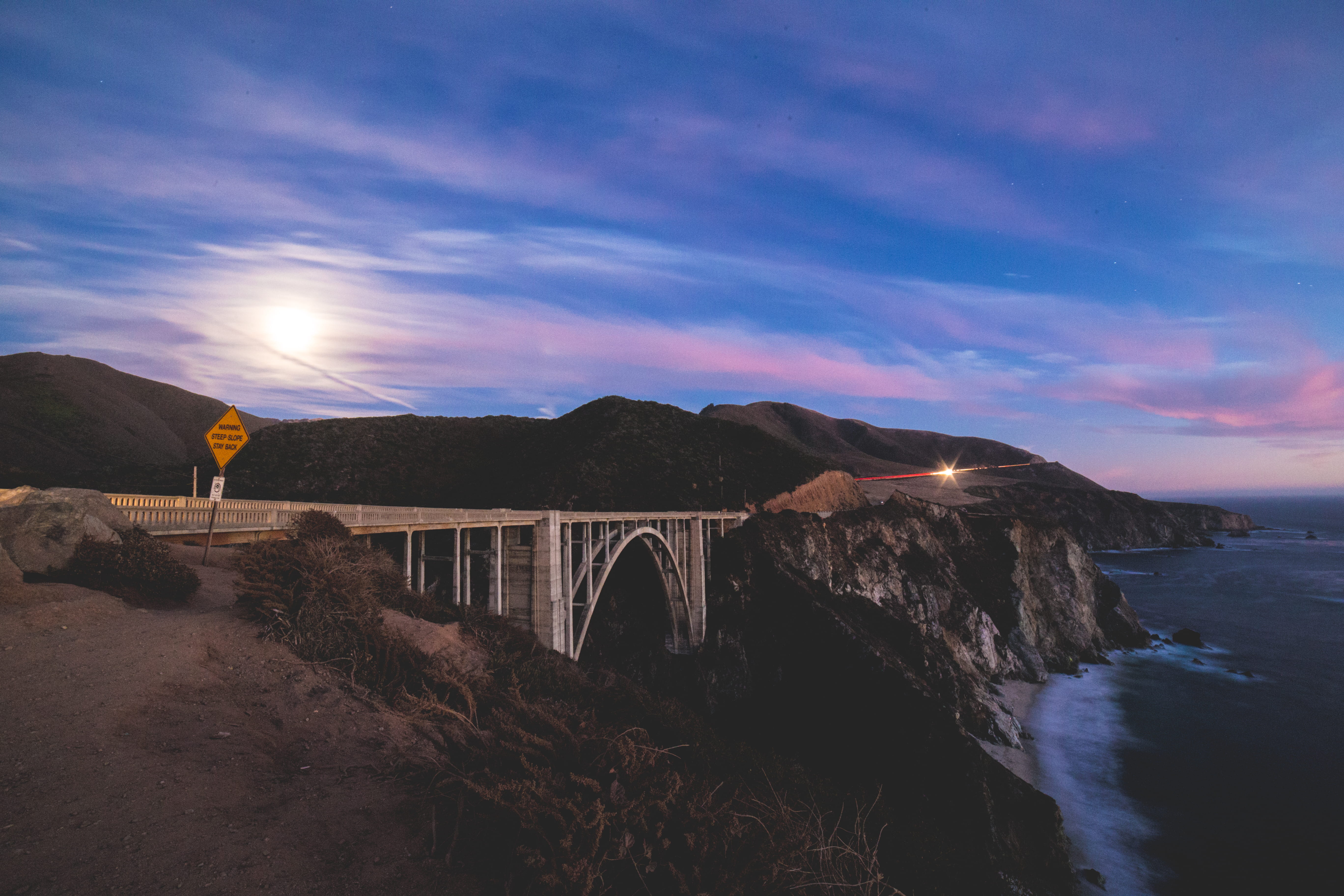 bridge, long exposure, trees, lake, forest, built structure