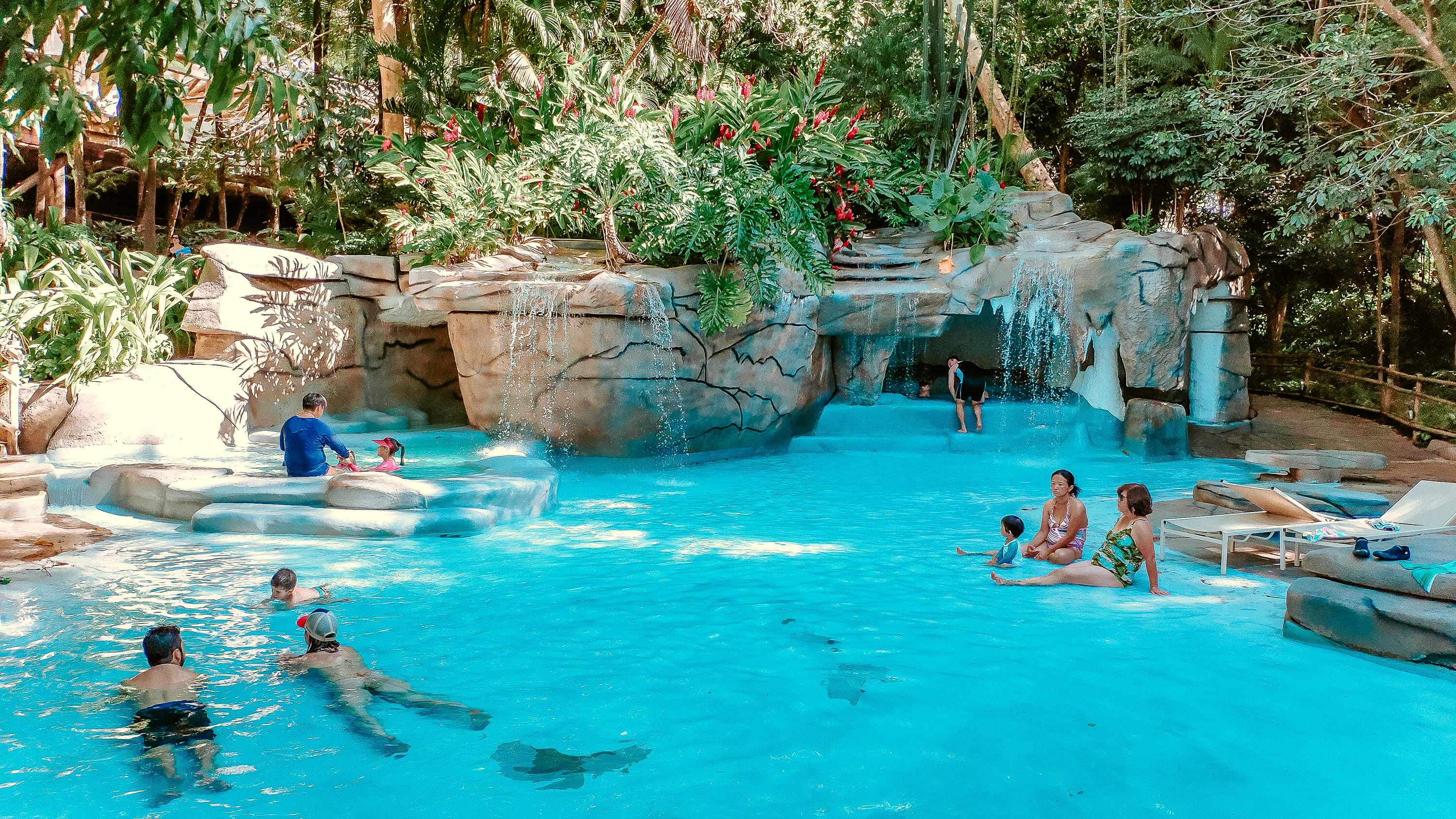 people swimming in pool, water, human, person, amusement park