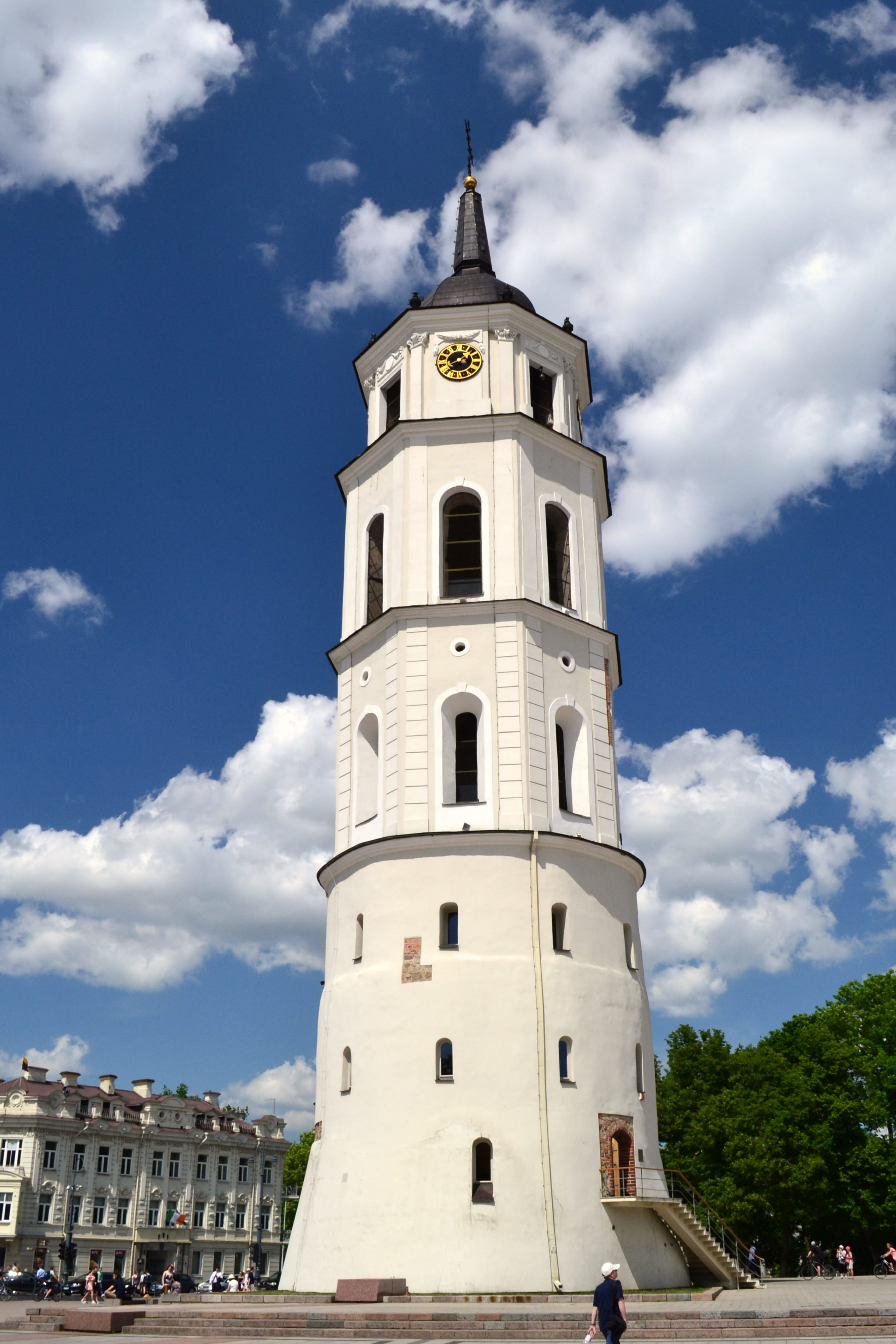 sky, clouds, tower, monument, architecture, summer, blue, white