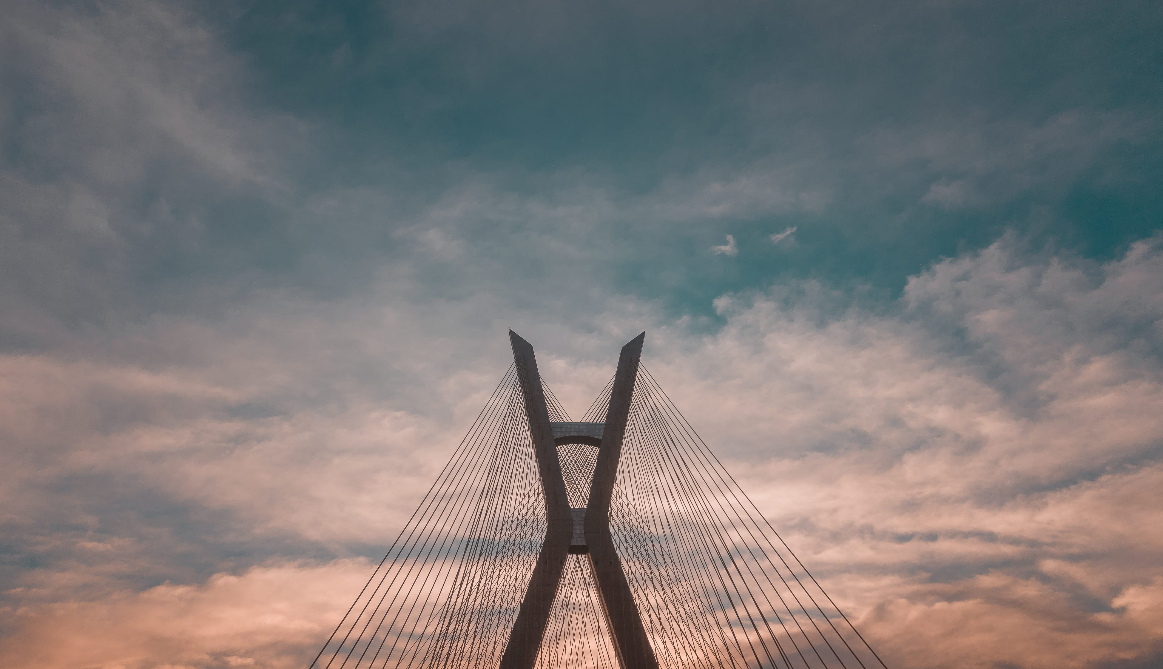 sky, cloud - sky, nature, architecture, built structure, bridge