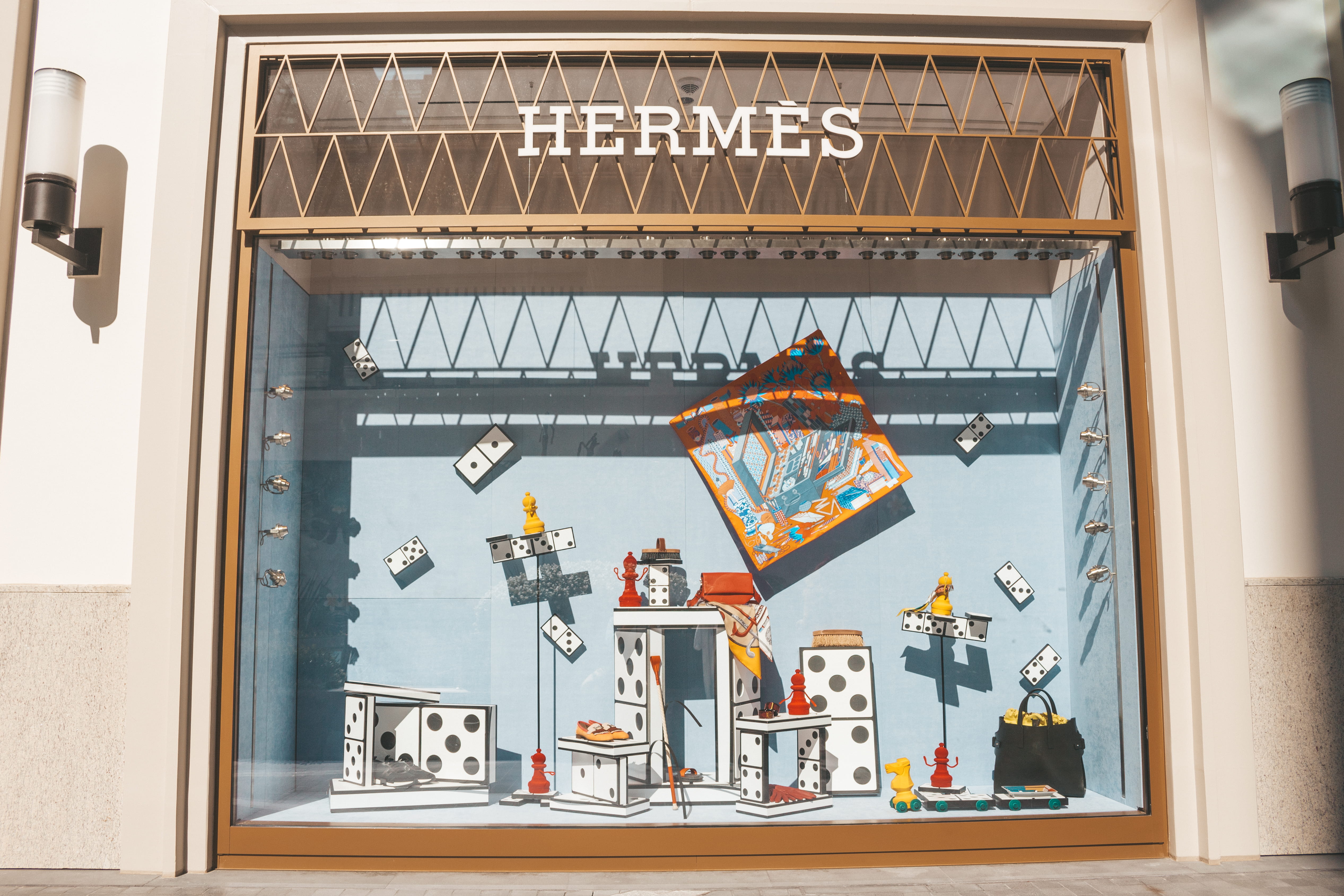 Opened Brown Gate Near Hermes Toys, apartment, architectural design