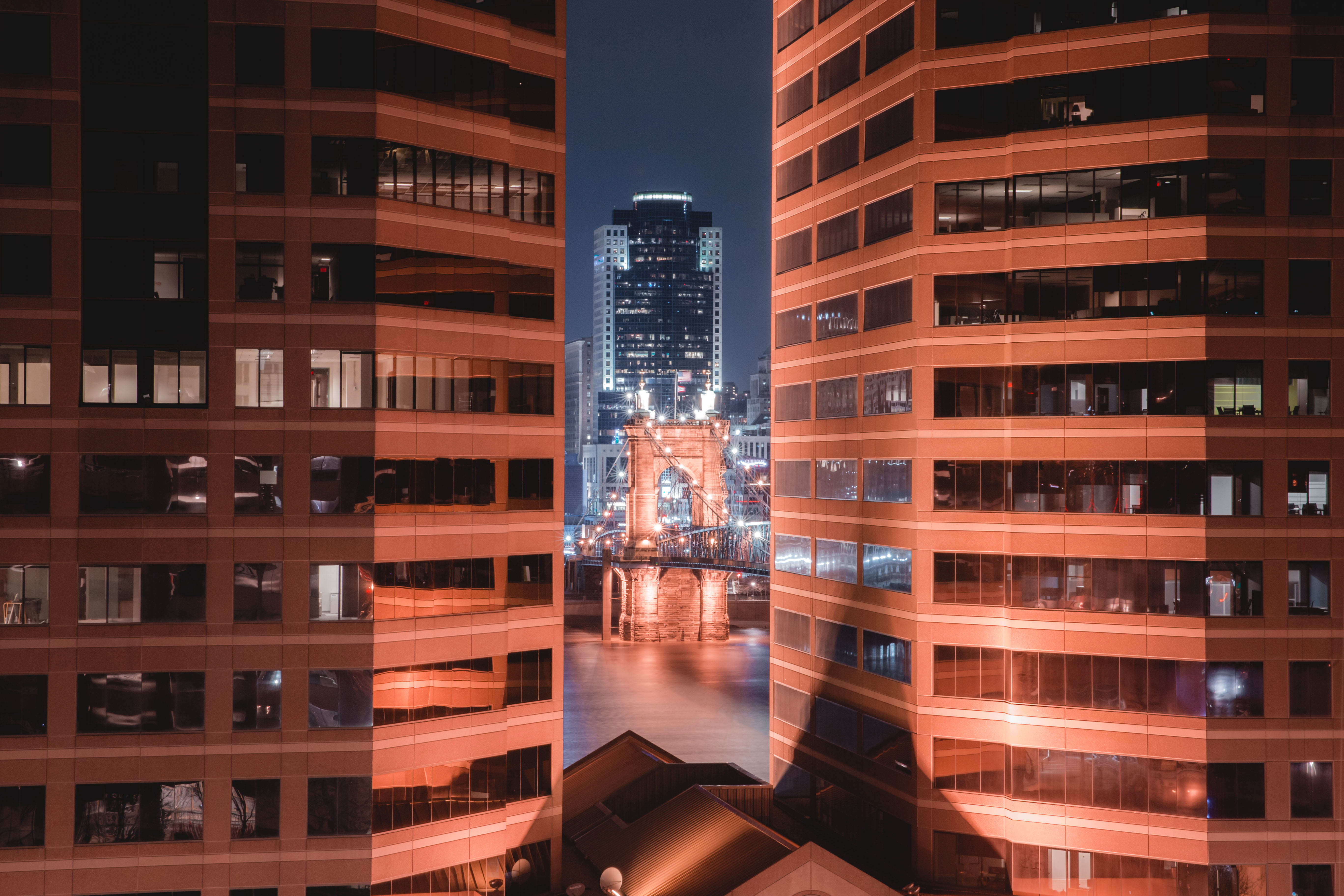 lighted buildings, architecture, illuminated, built structure