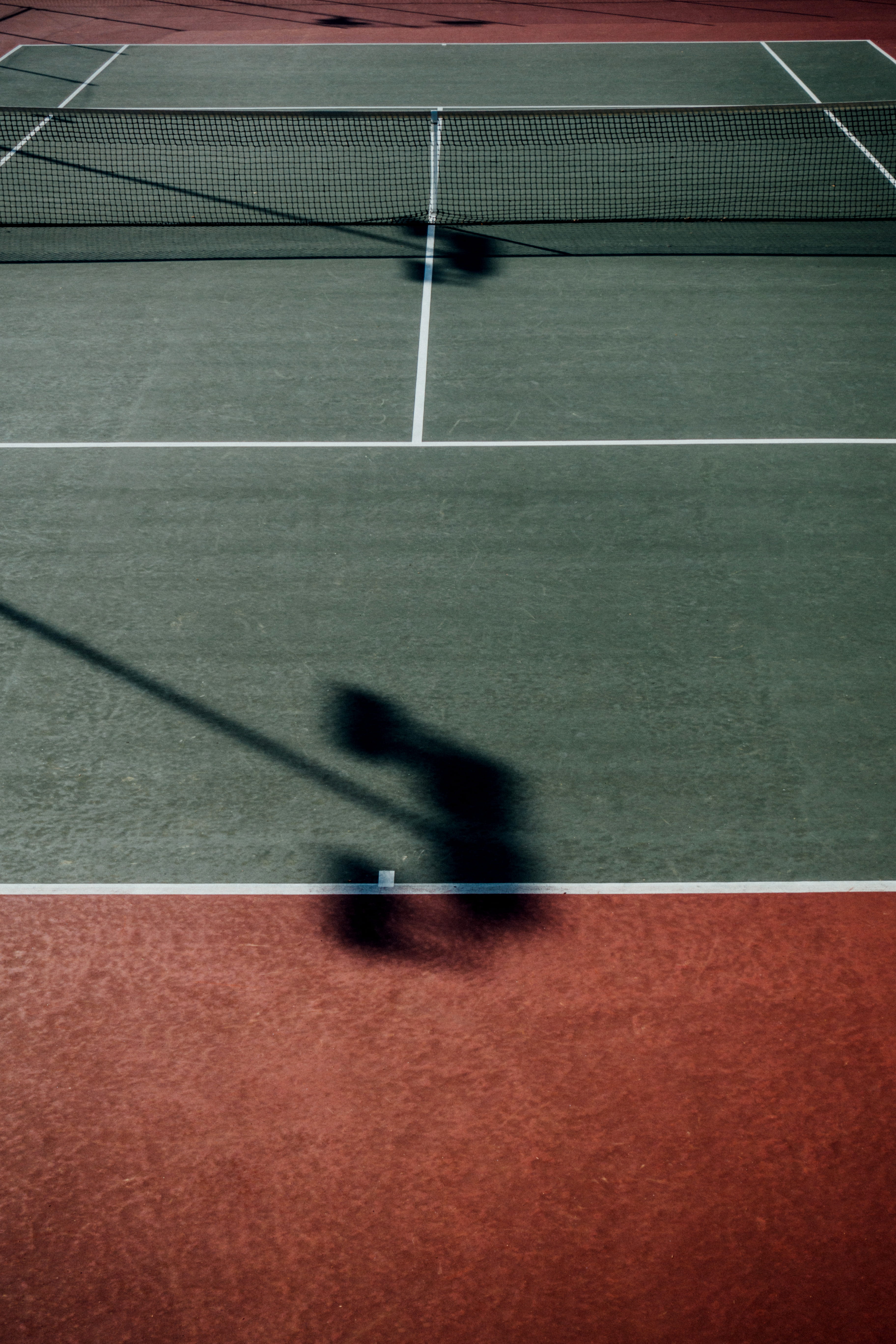 tennis court, line, red, green, spain, minimal, clean, sport