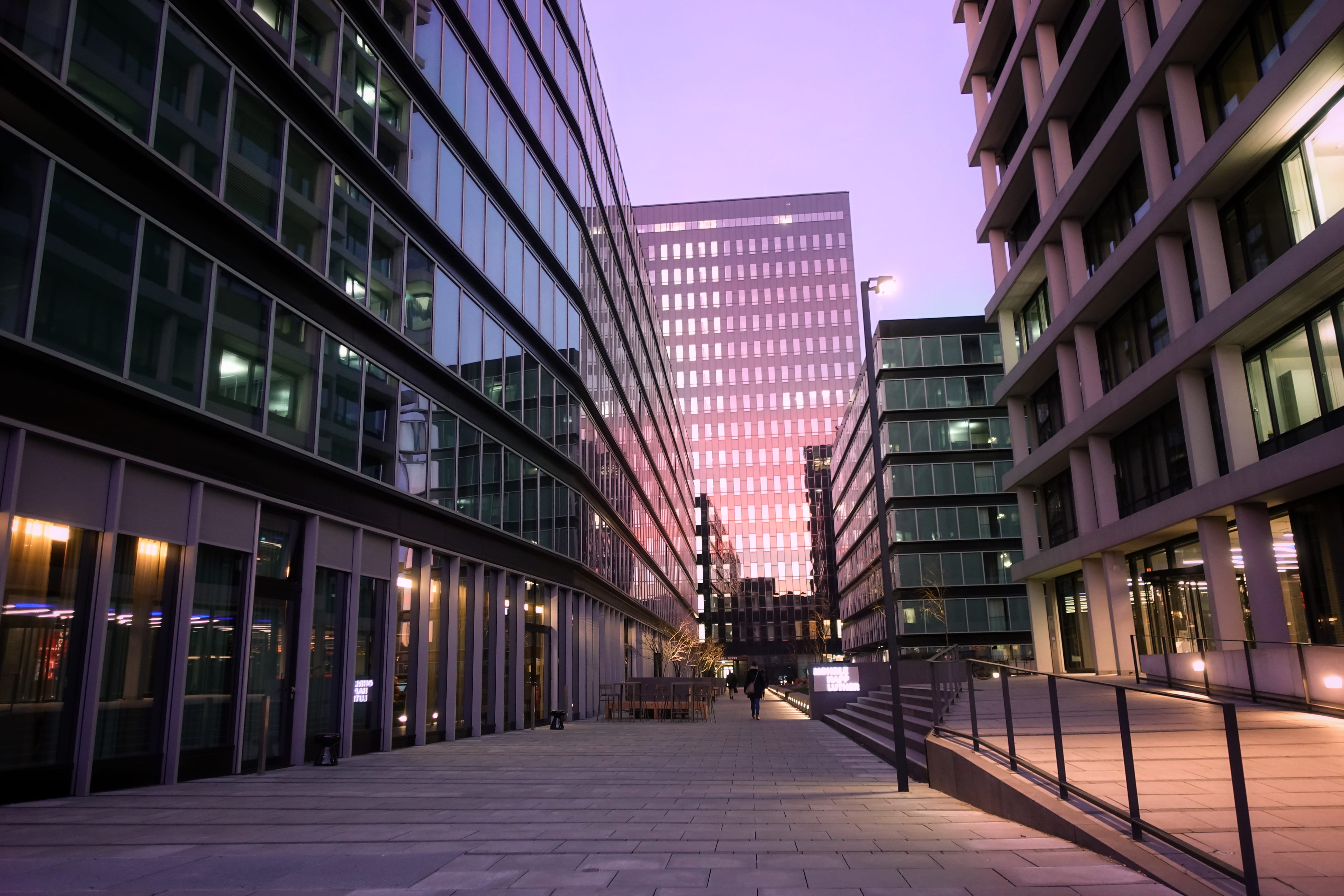 gray building road, building exterior, architecture, built structure