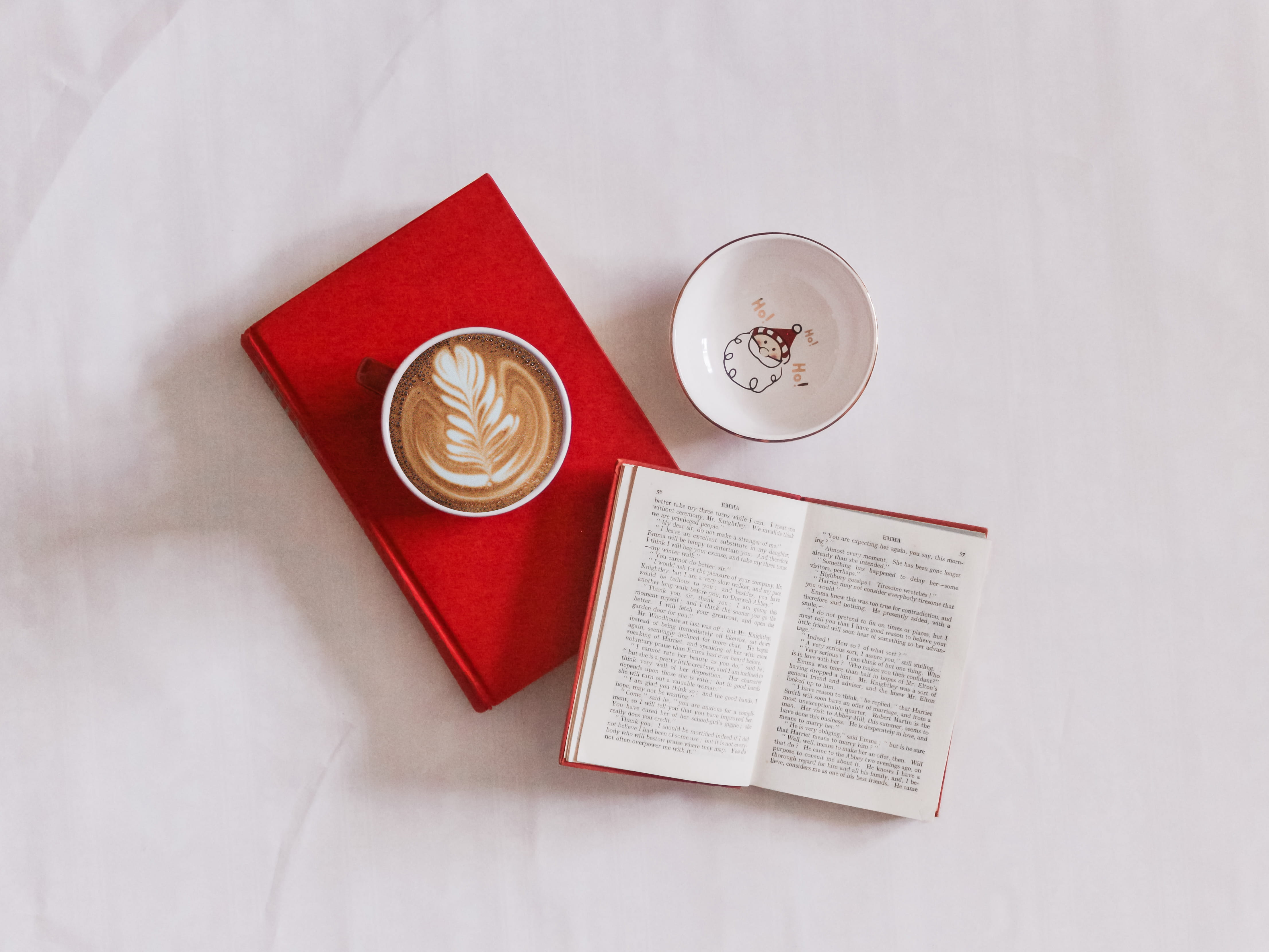 white ceramic mug, indoors, paper, high angle view, publication