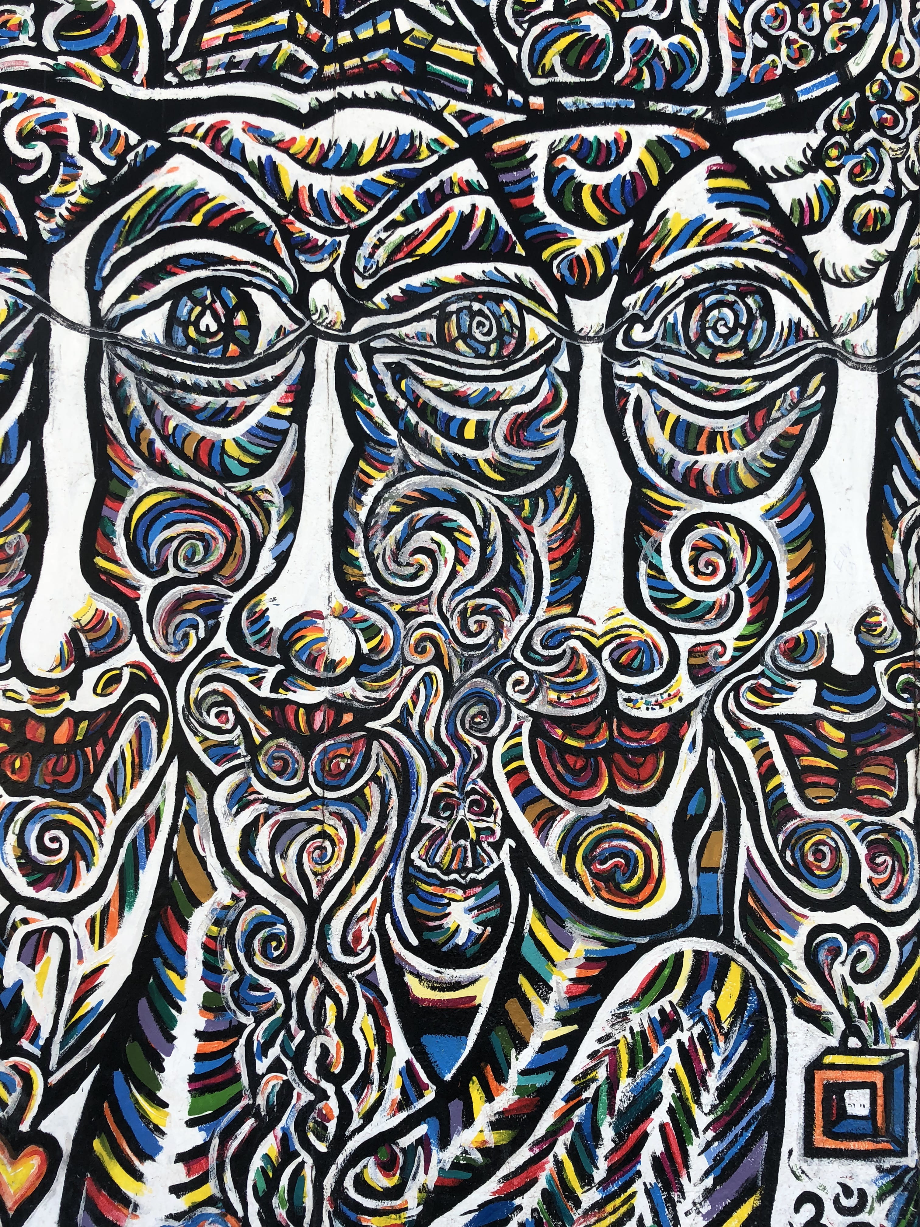 multicolored abstract painting, multi colored, full frame, pattern