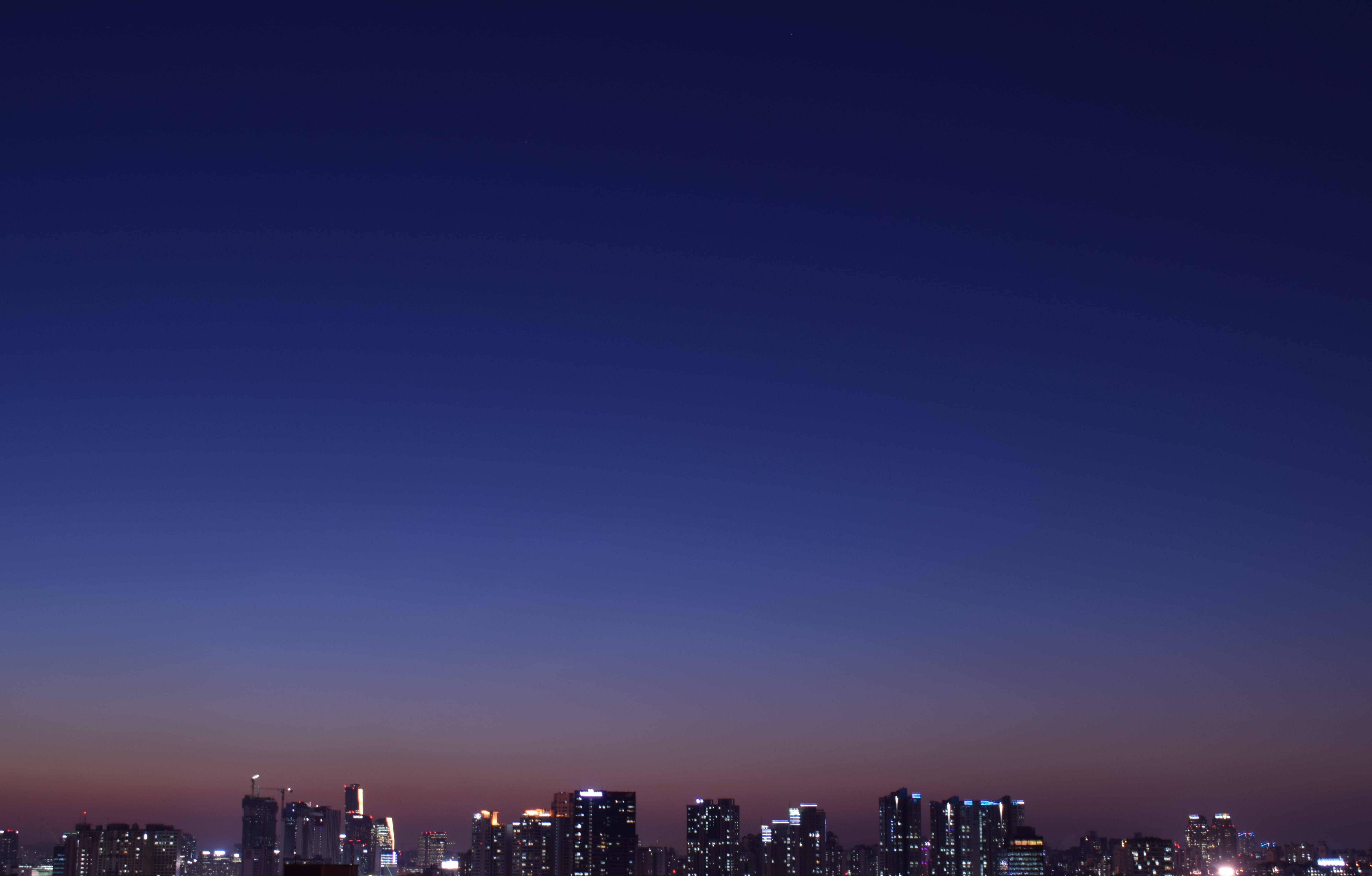 south korea, seoul, itaewon-dong, city, sunset, skyline, night