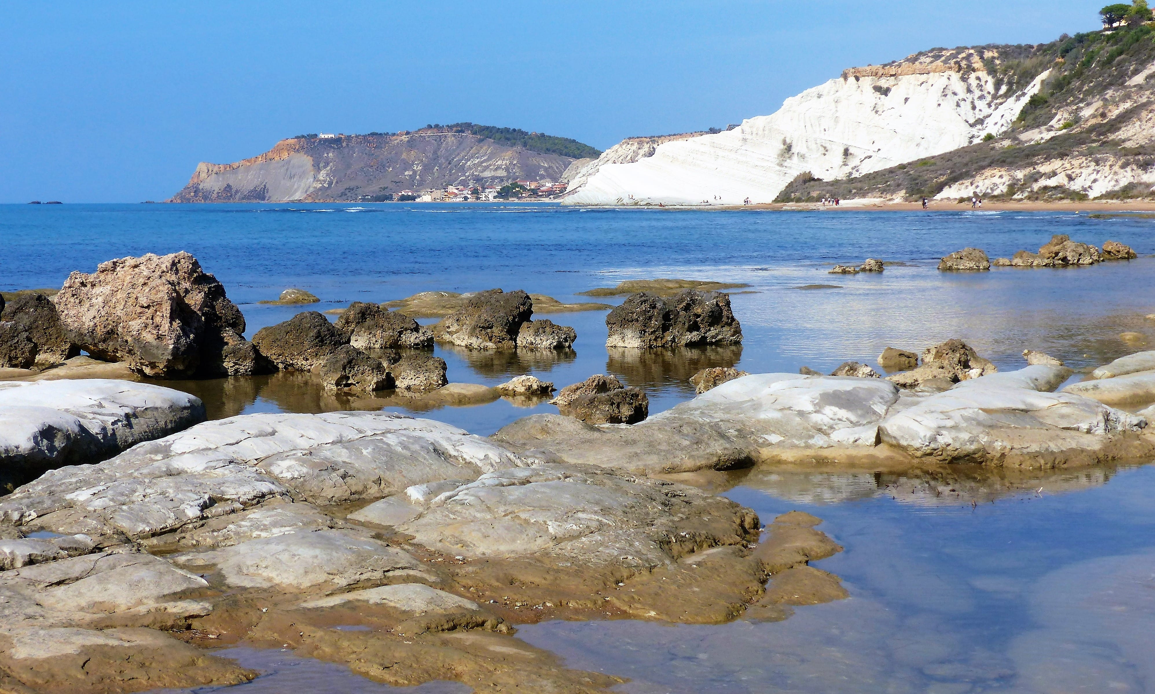italy, sicily, rock, water, rock - object, solid, sea, rock formation