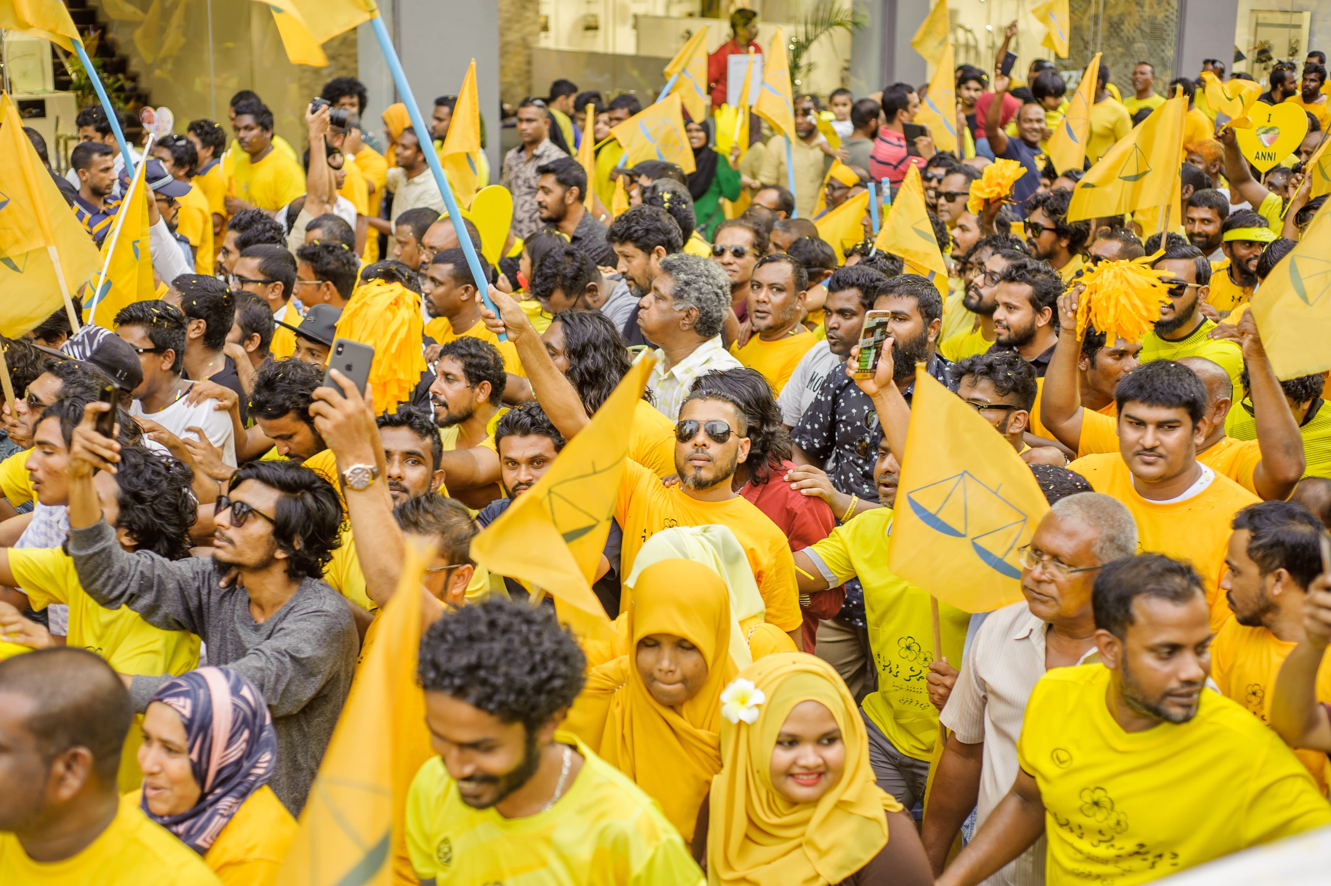 People Wearing Yellow Shirts, adults, celebration, city, crowd