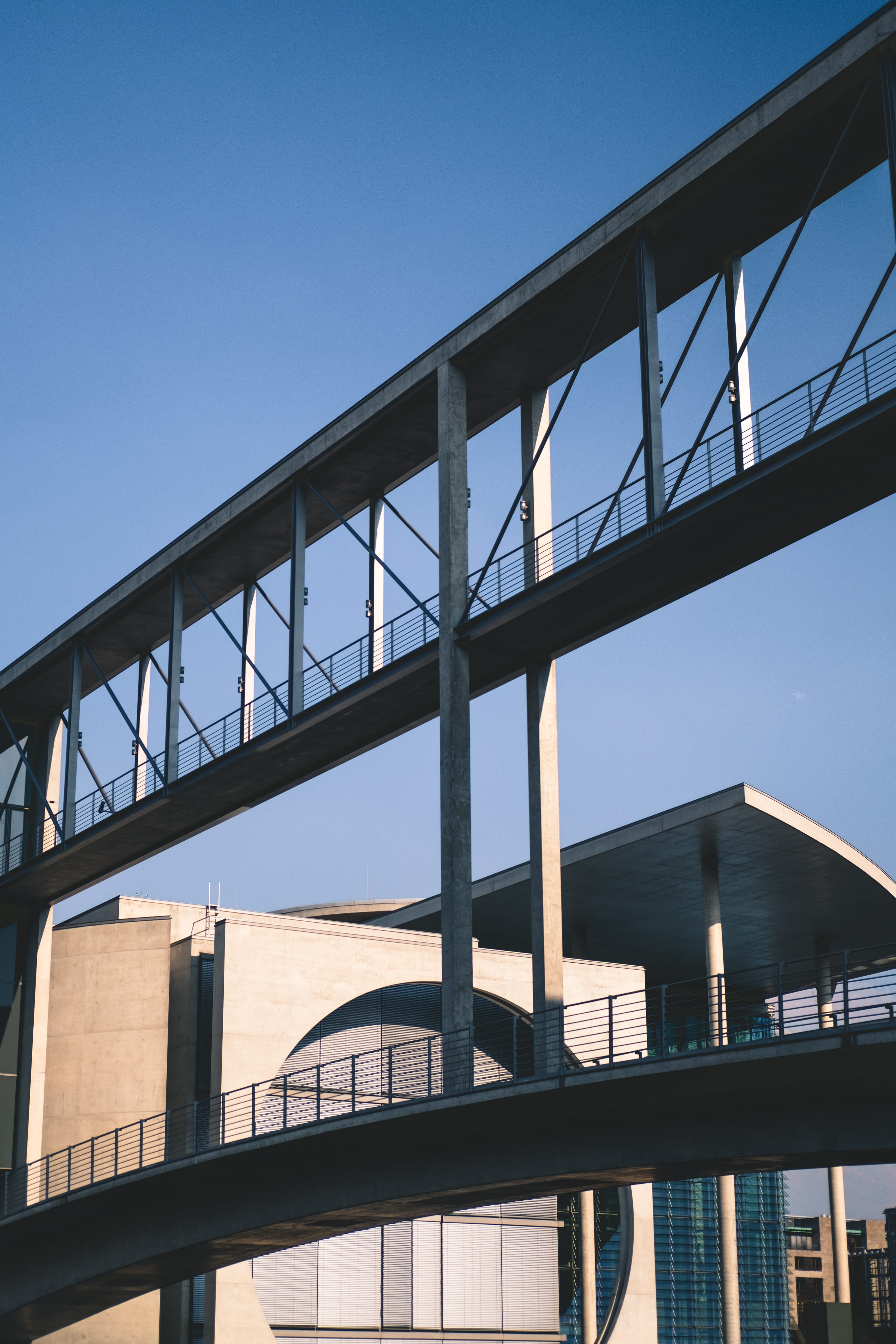 gray concrete bridge, built structure, architecture, connection