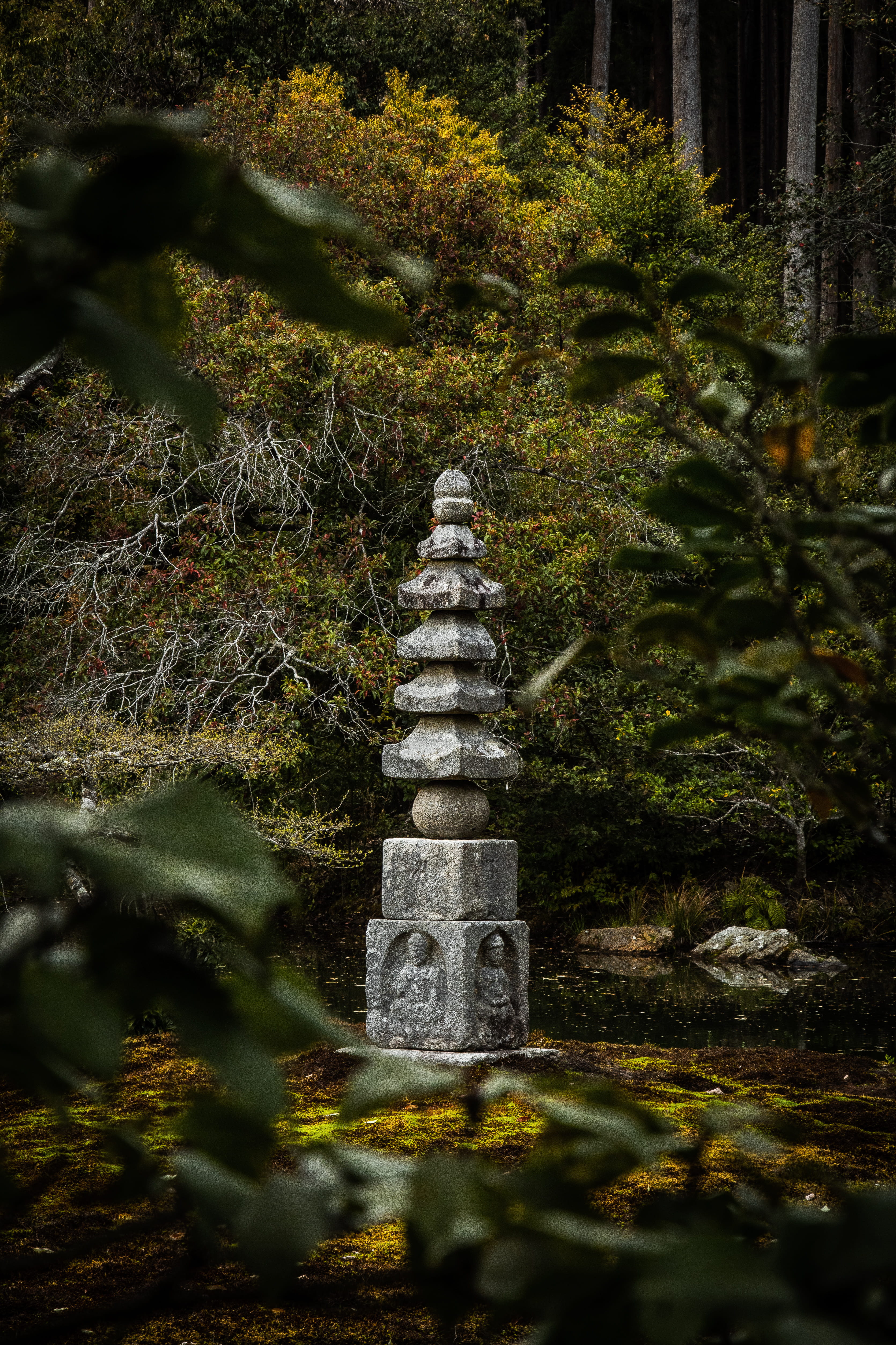 concrete statue, plant, built structure, tree, architecture, nature