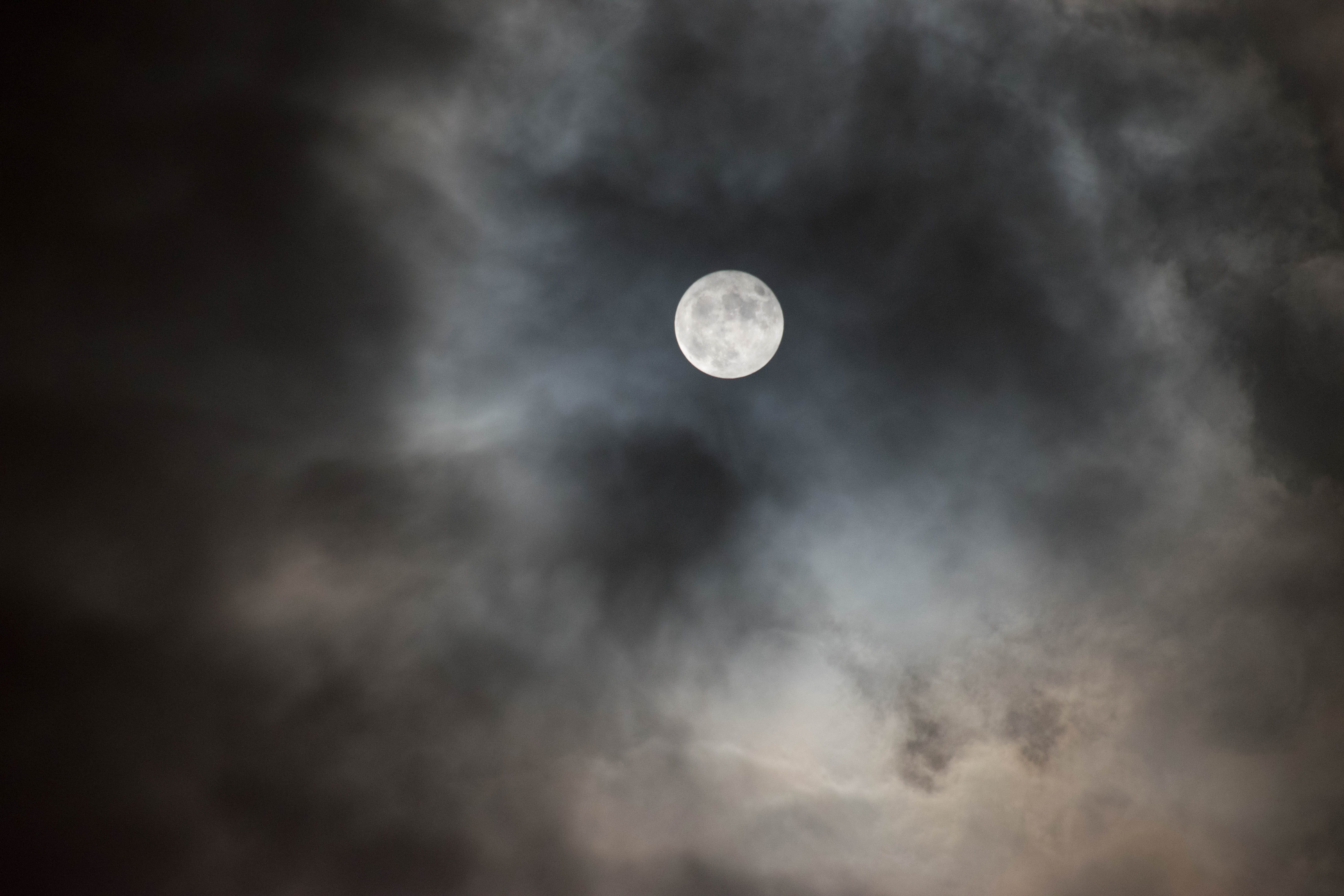 dark, nature, sky, moon, night, cloud - sky, space, astronomy