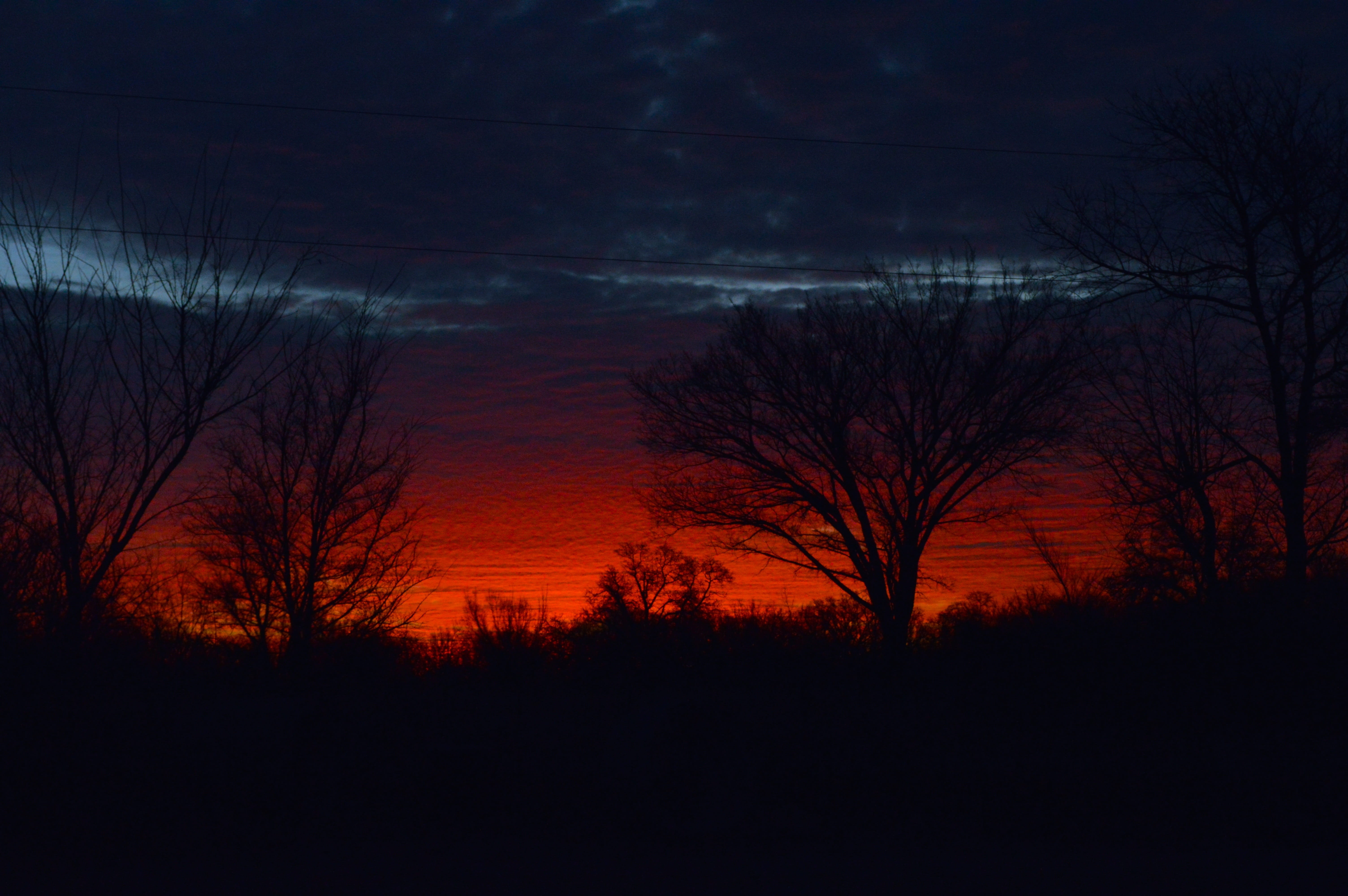 winter, dawn, sky, cold, nature, landscape, clouds, outdoors