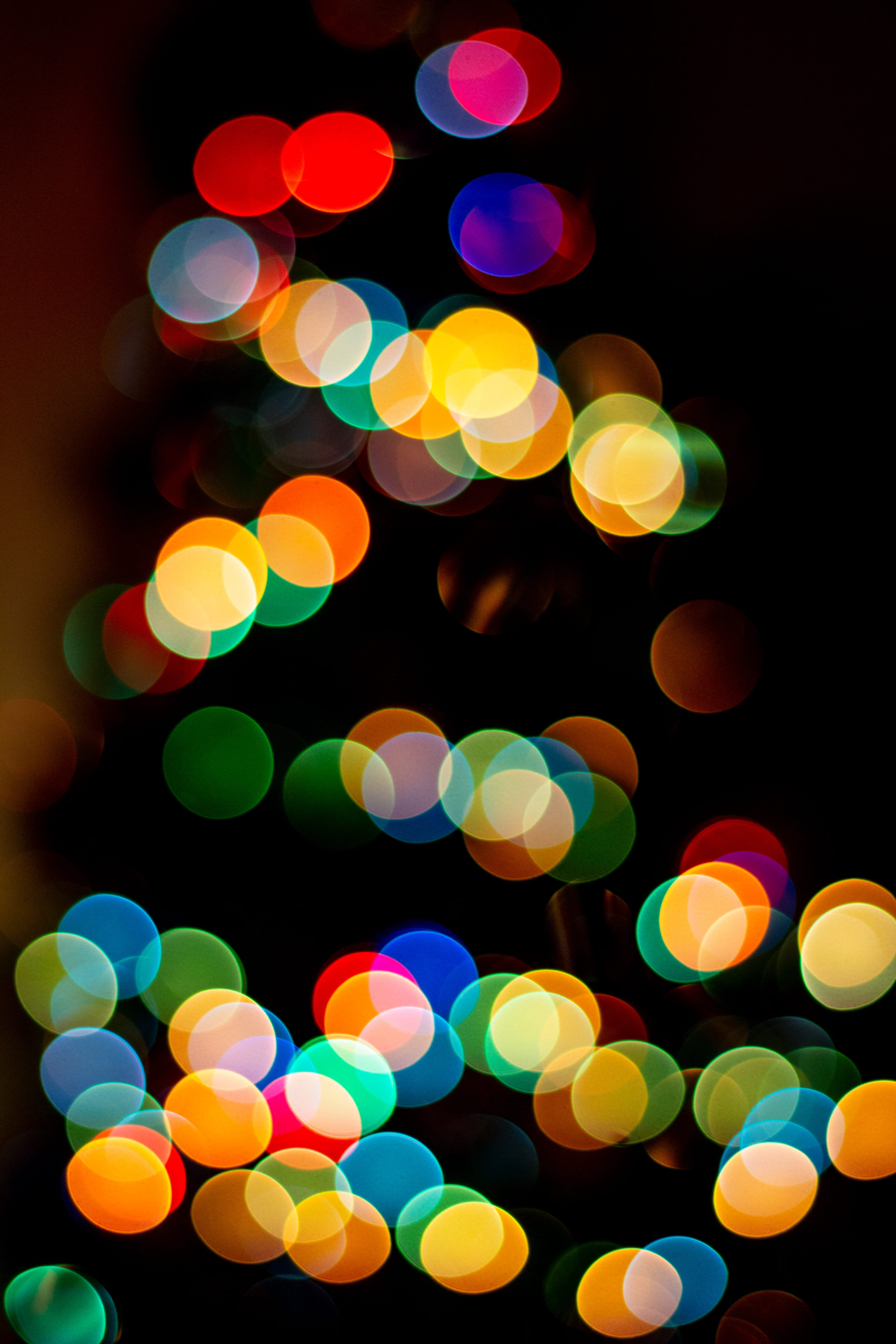 multicolored lights, illuminated, night, multi colored, circle