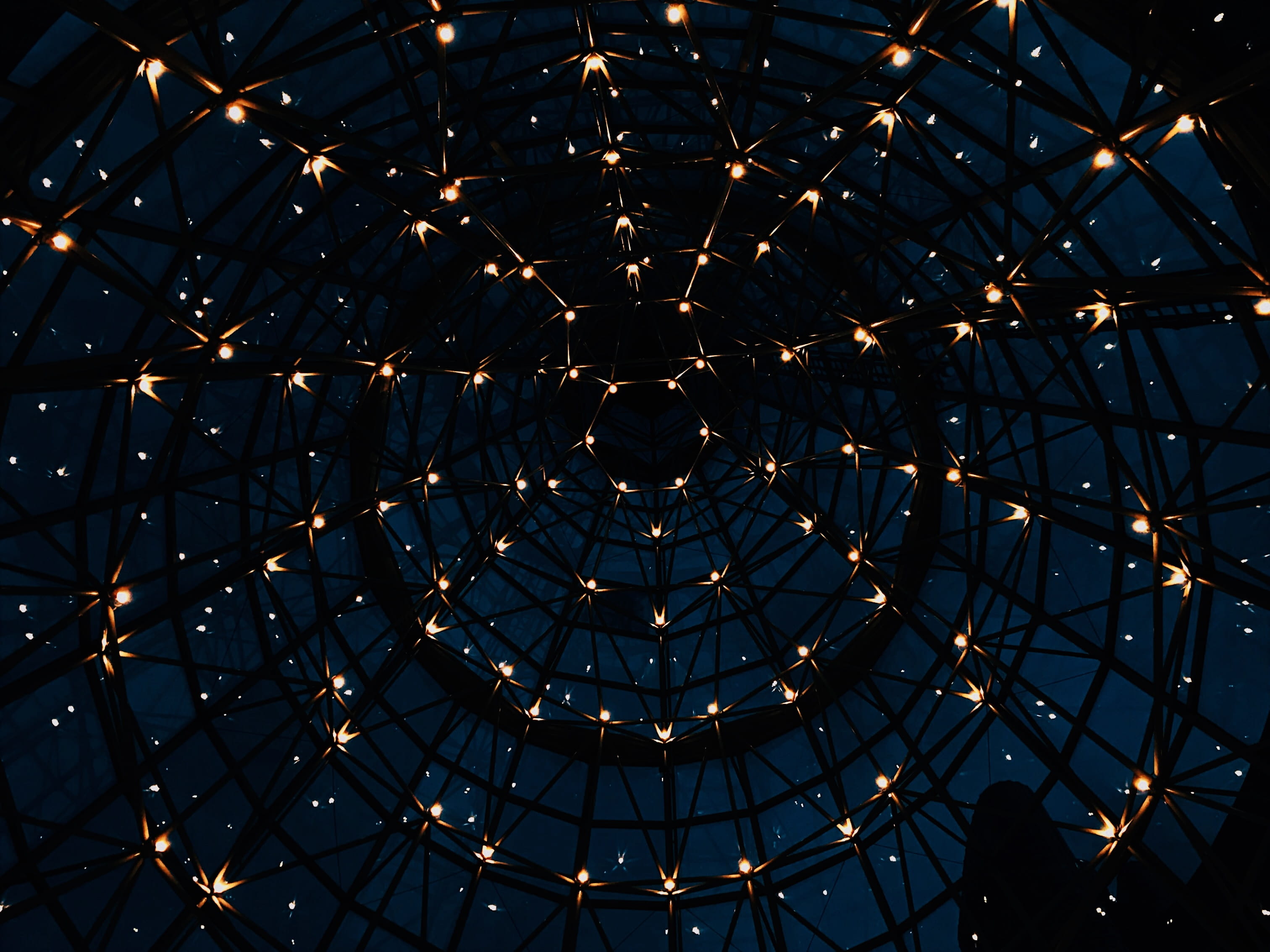 architecture, pattern, low angle view, illuminated, geometric shape
