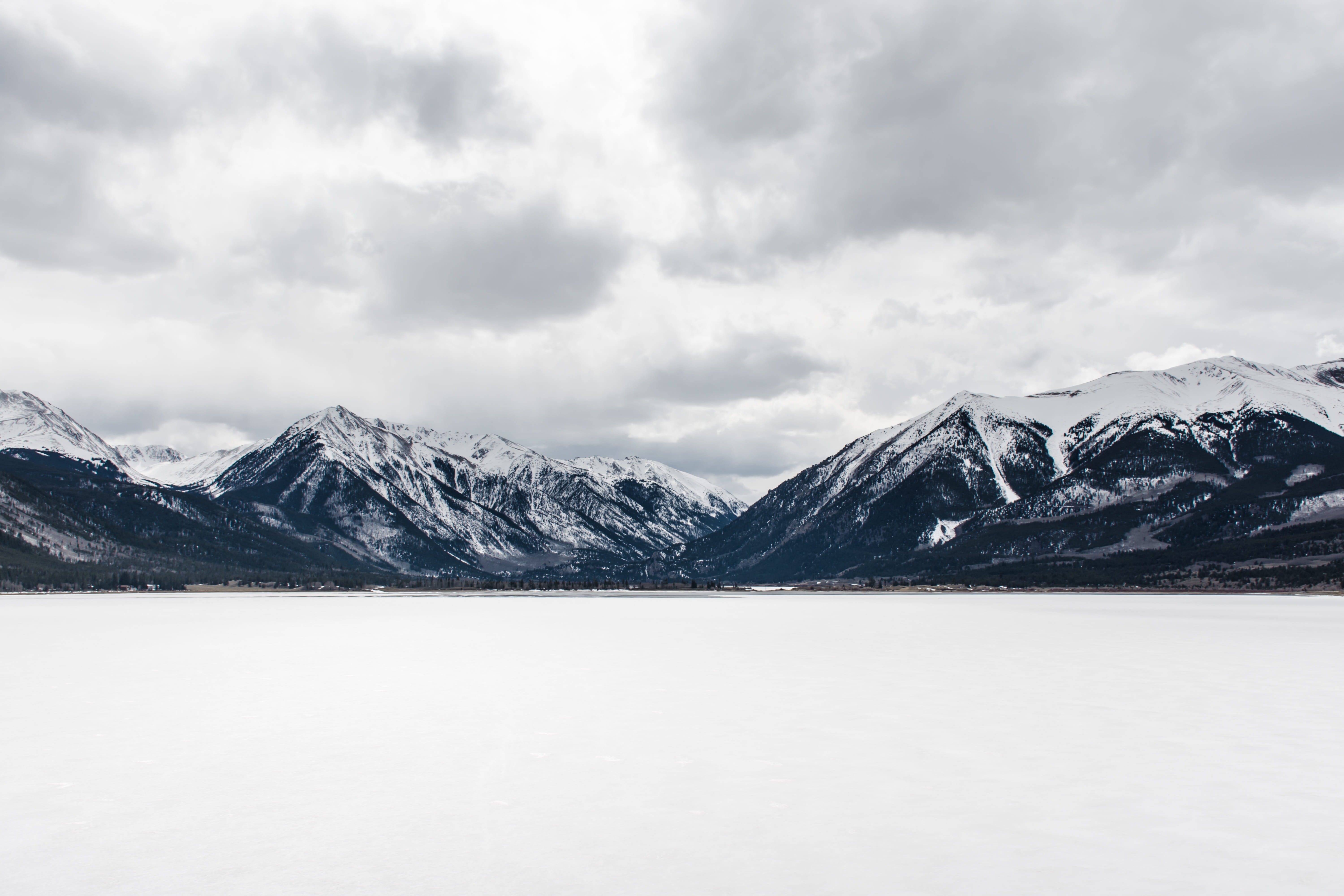 cloudy, cold, landscape, mountain range, mountains, nature