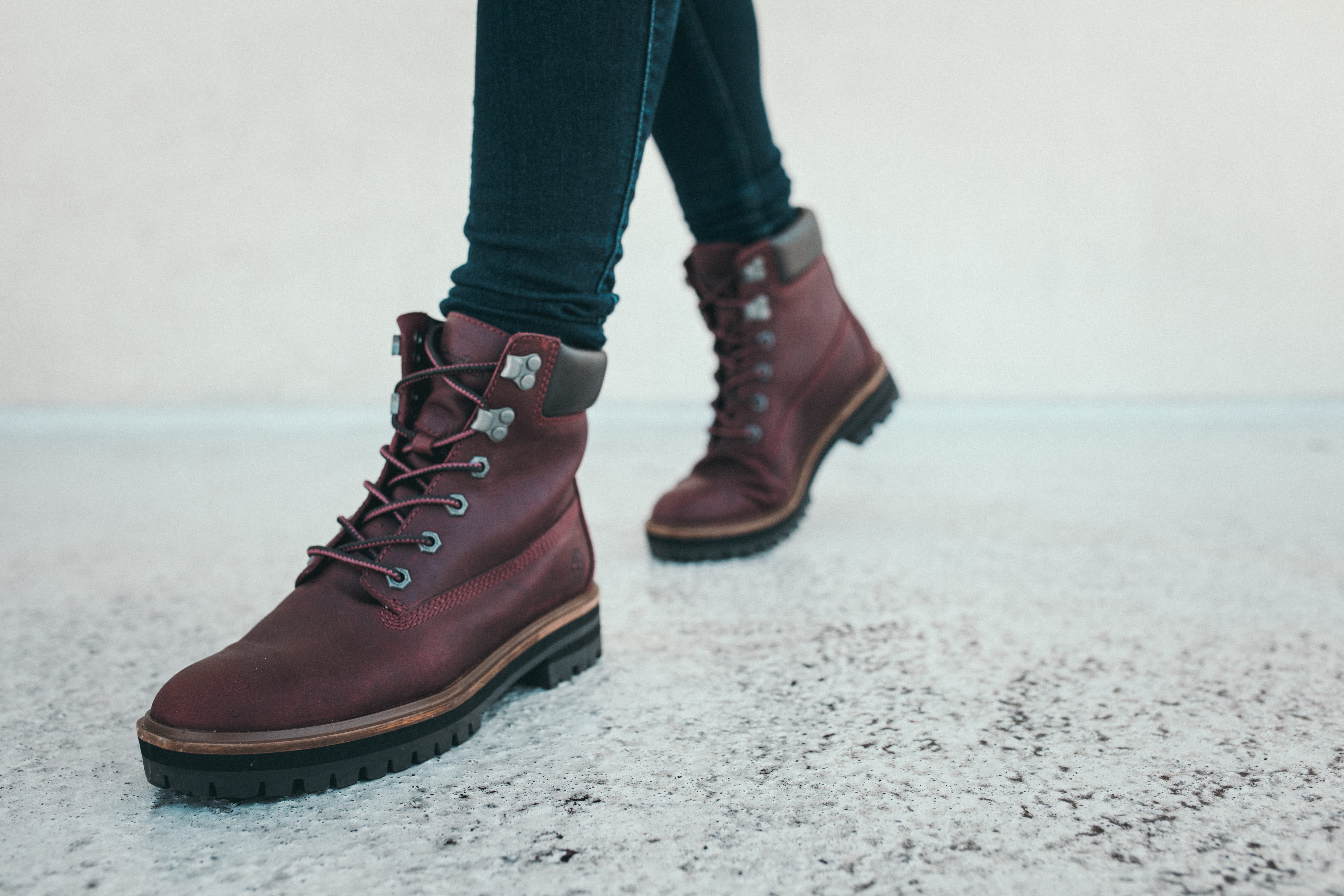 walking person using work boots, shoe, low section, human leg